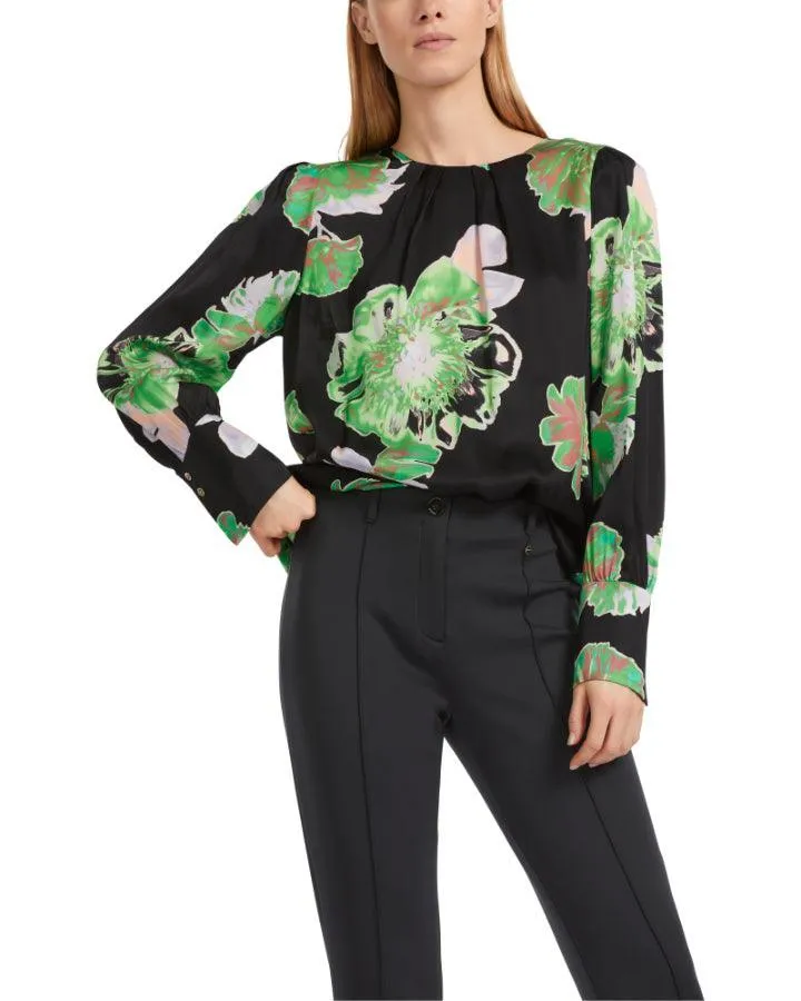 Green Floral Pullover