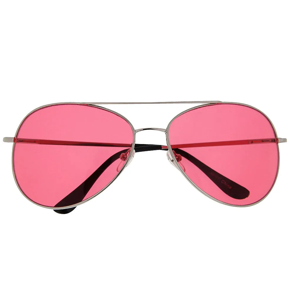 grinderPUNCH Summer Aviator Color Lens Fashion Sunglasses