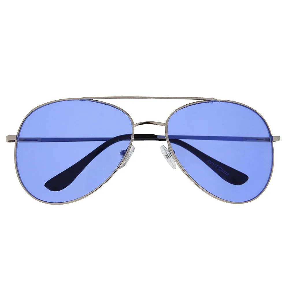grinderPUNCH Summer Aviator Color Lens Fashion Sunglasses