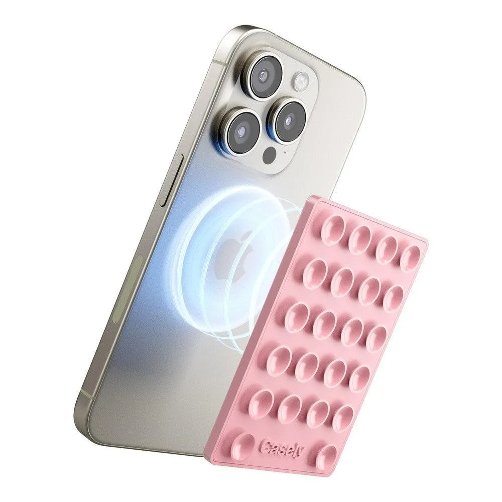 Grippy | Pink Silicone Suction Phone Mount with MagSafe