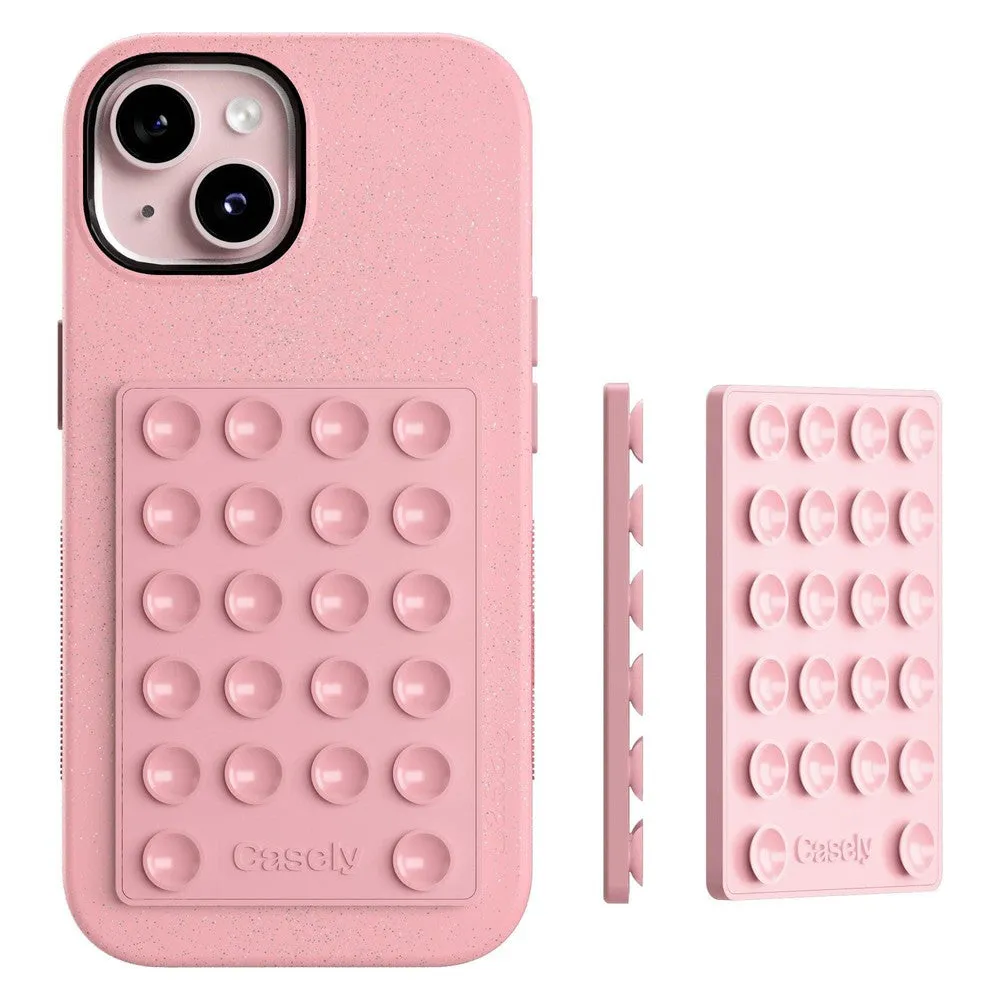 Grippy | Pink Silicone Suction Phone Mount with MagSafe