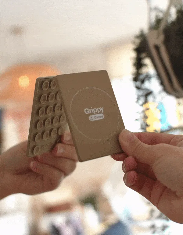 Grippy | Taupe Silicone Suction Phone Mount with MagSafe