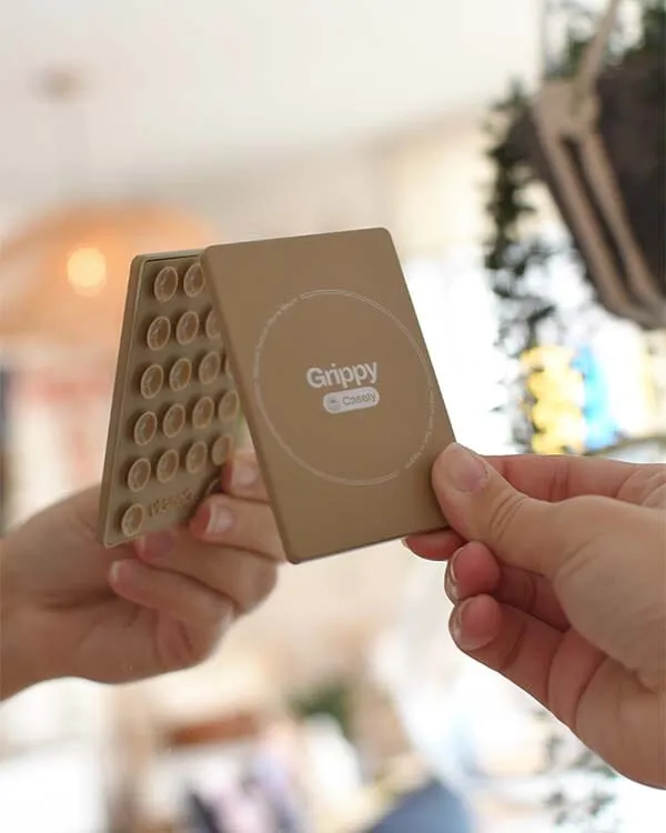Grippy | Taupe Silicone Suction Phone Mount with MagSafe