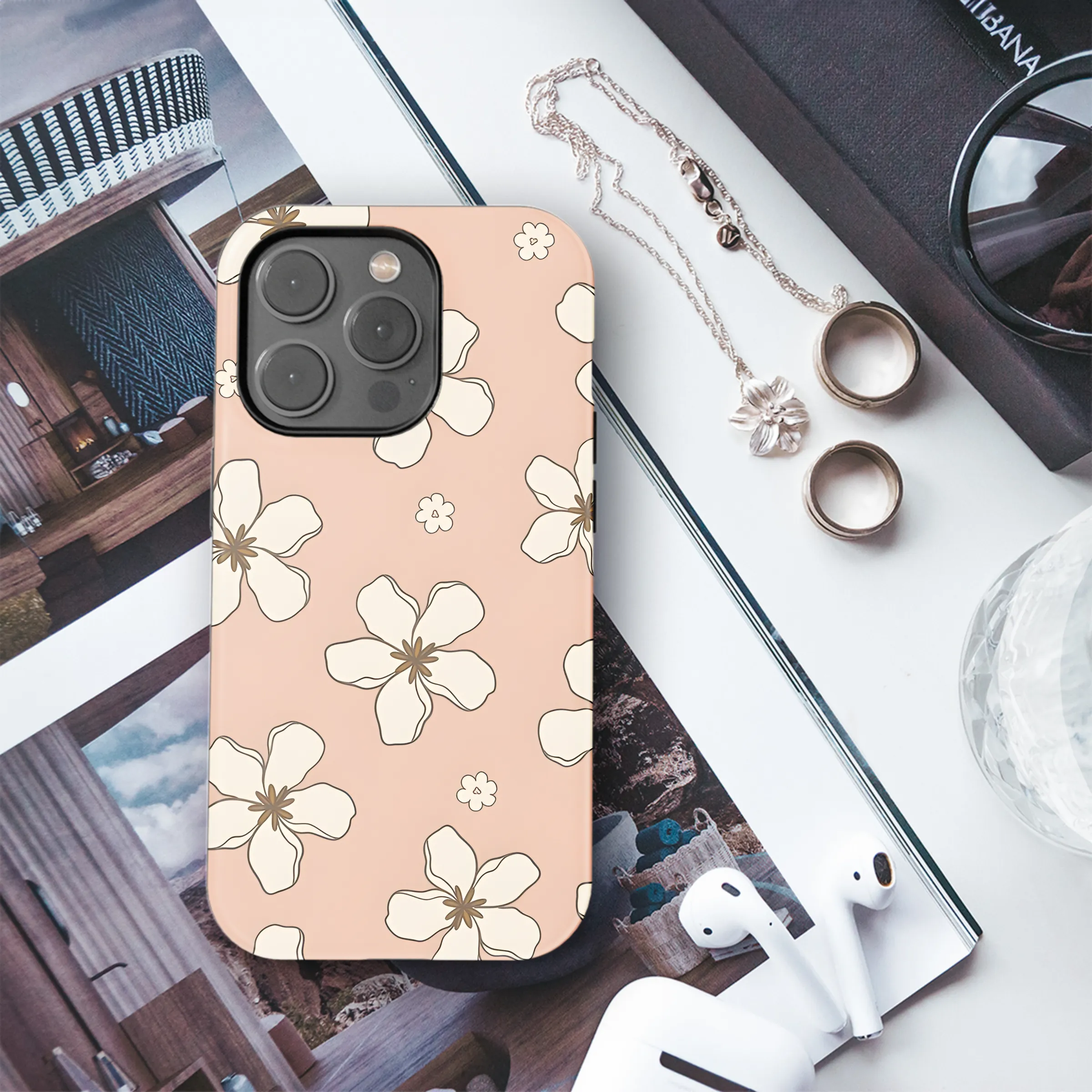 Groovy Retro Boho Flower Phone Case iPhone Samsung Cover Pixel 2485