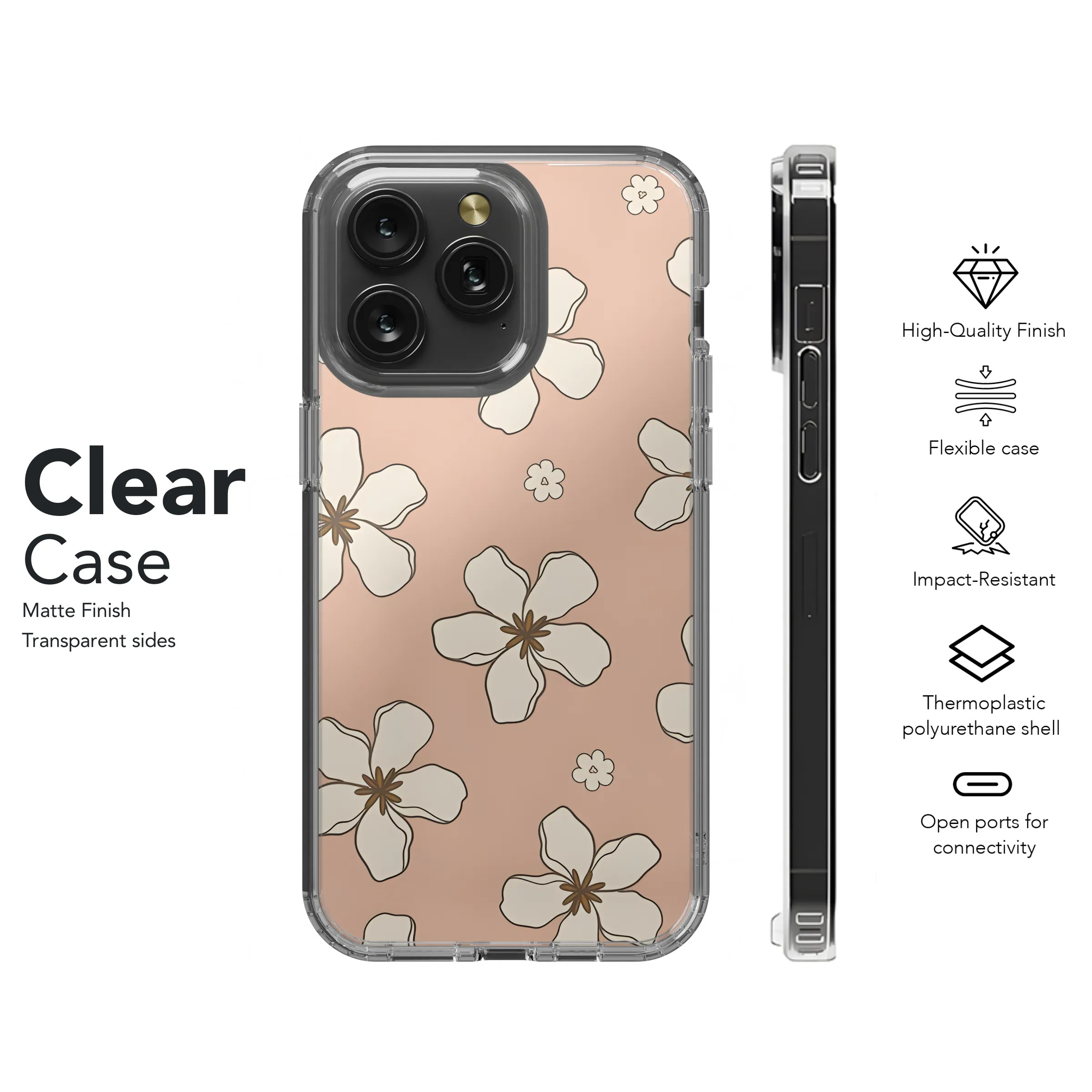 Groovy Retro Boho Flower Phone Case iPhone Samsung Cover Pixel 2485