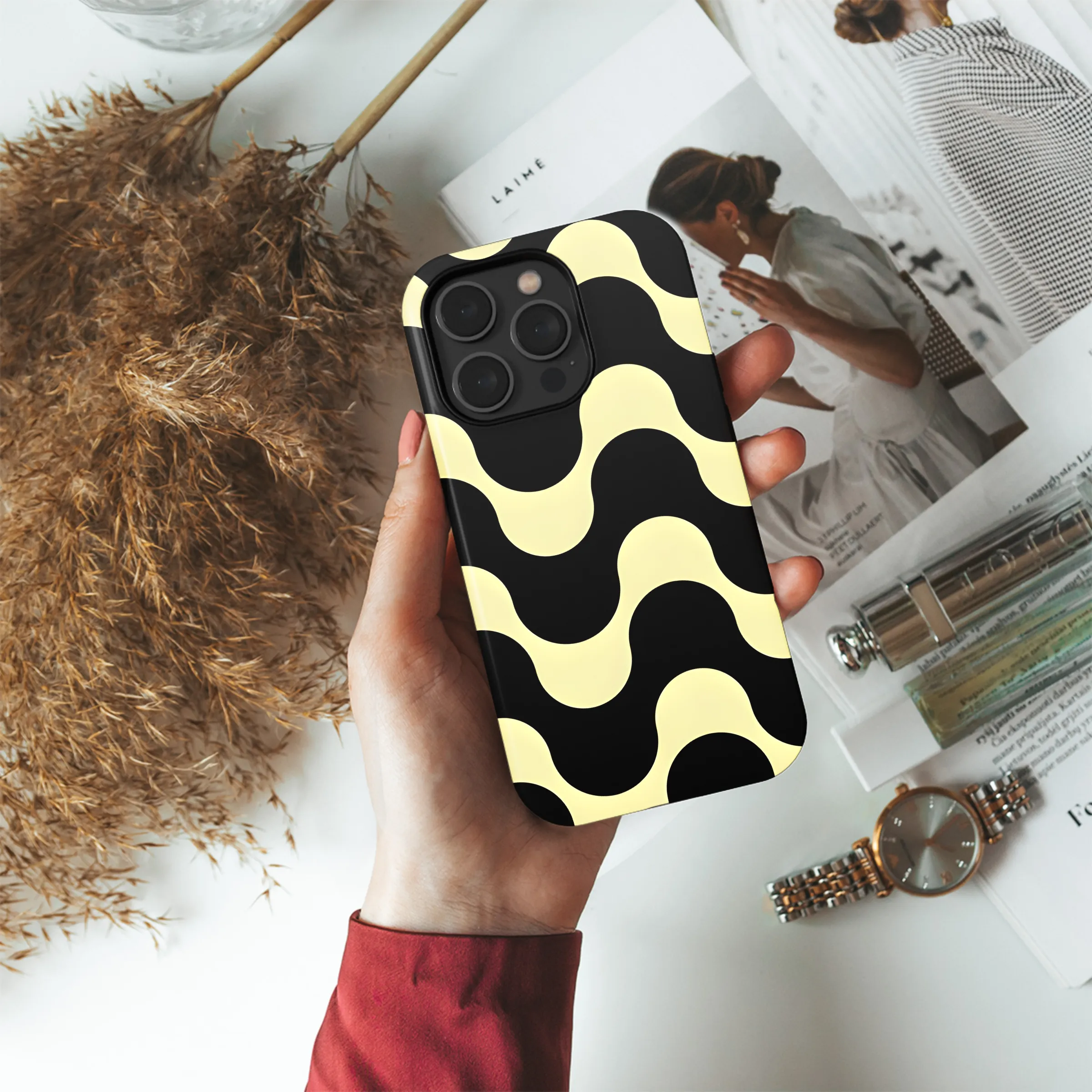 Groovy Retro Waves Phone Case iPhone Samsung Cover Pixel 2498