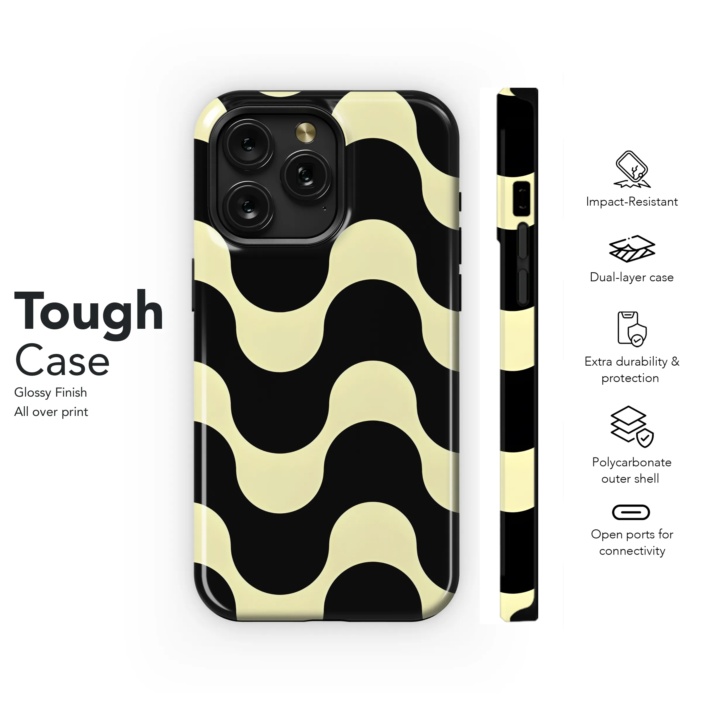 Groovy Retro Waves Phone Case iPhone Samsung Cover Pixel 2498