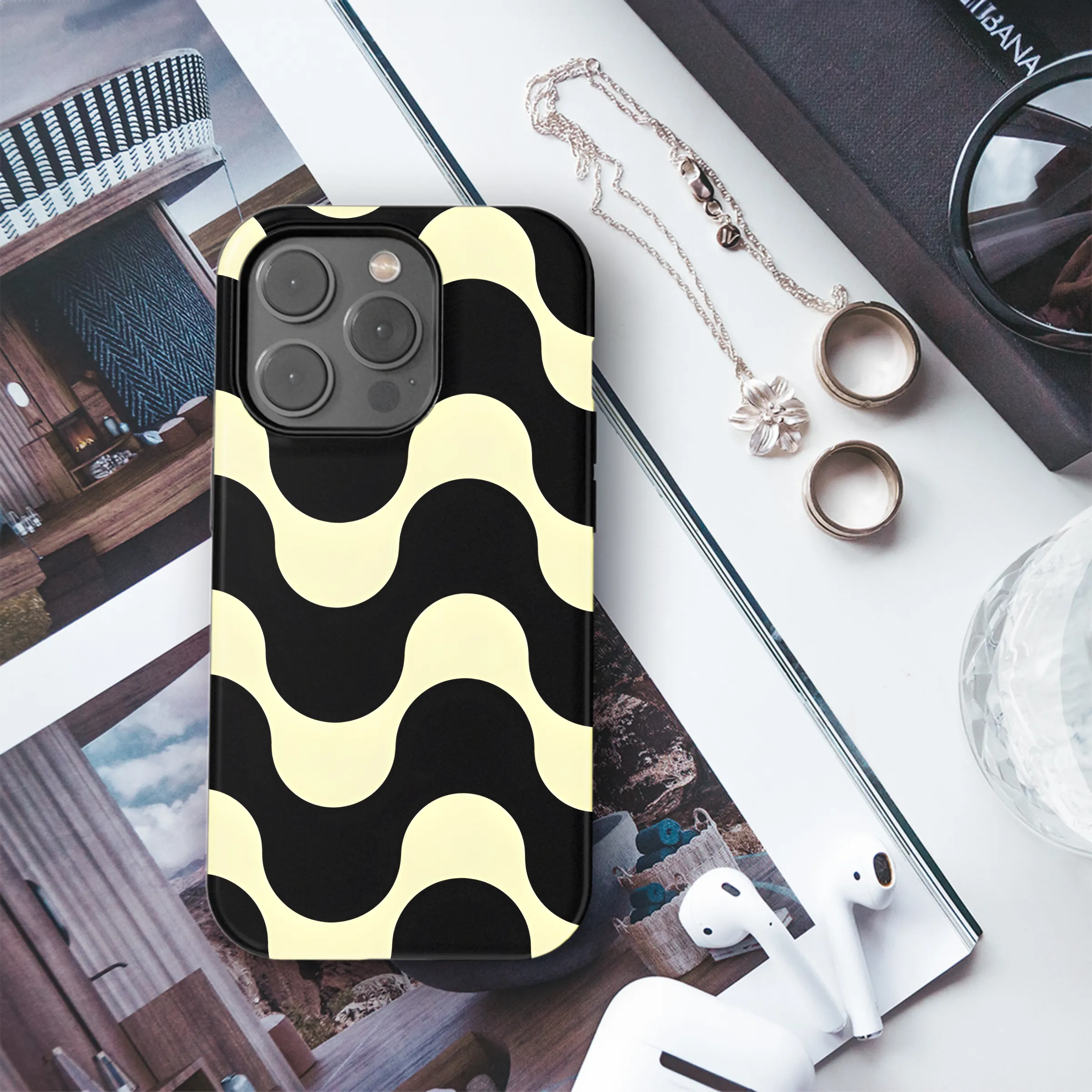 Groovy Retro Waves Phone Case iPhone Samsung Cover Pixel 2498