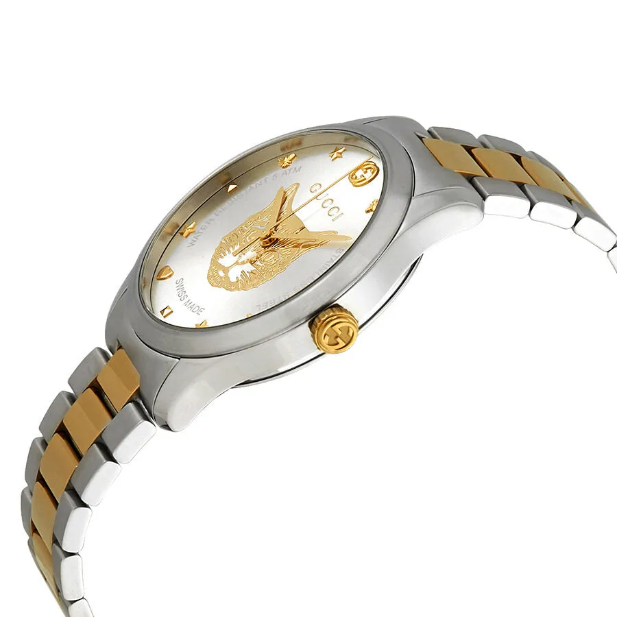 Gucci Timeless Silver Dial Two-tone Unisex Watch YA1264074
