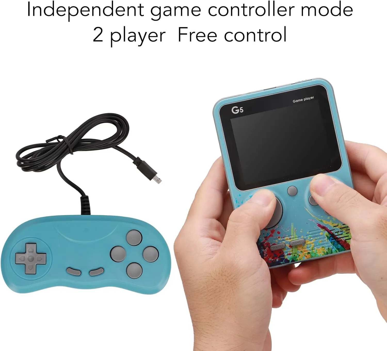 Handheld Game Console with 500 Classic FC Games,3.0-inch LCD Screen Portable Handheld Video Games for Kids and Adult, Support TV(Blue)