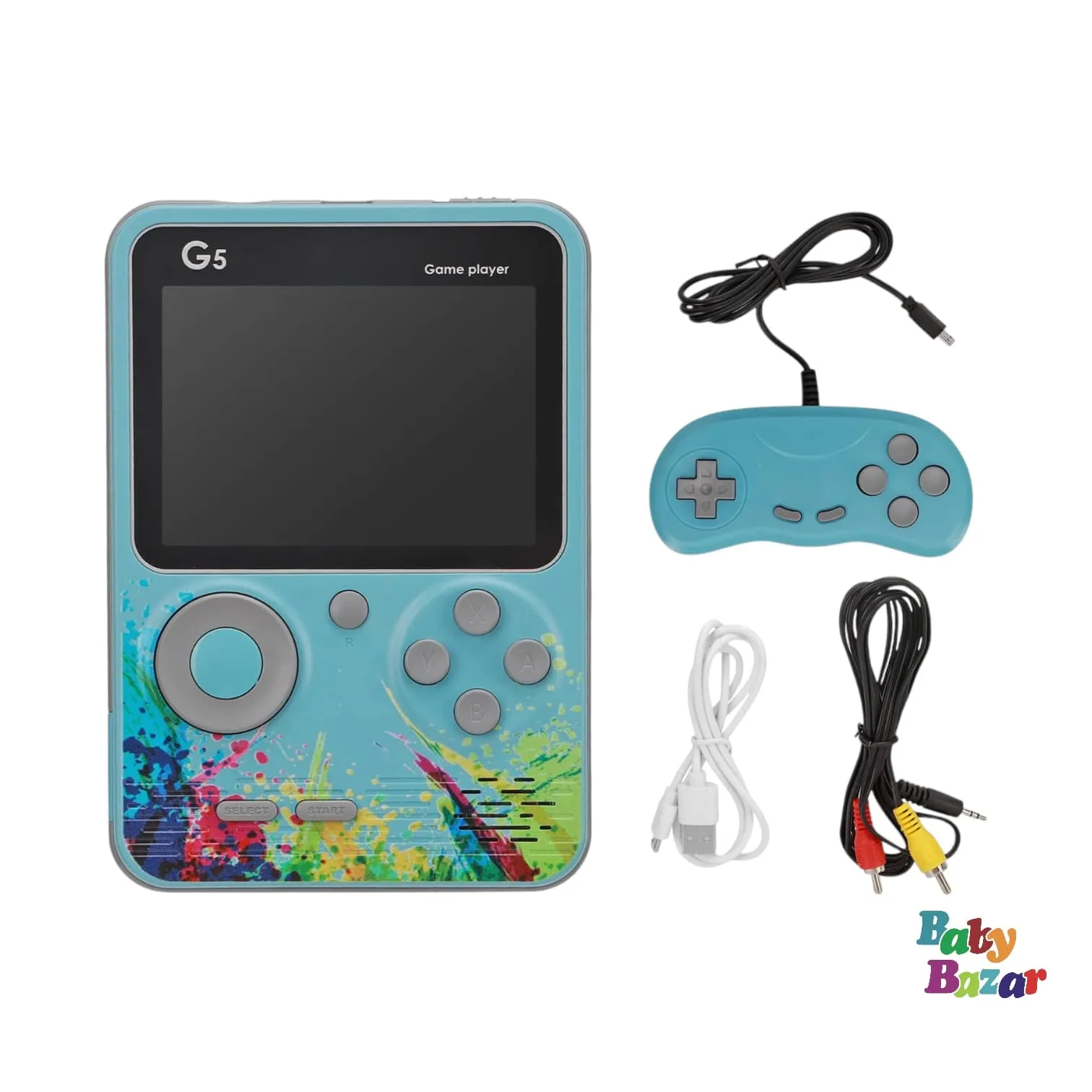 Handheld Game Console with 500 Classic FC Games,3.0-inch LCD Screen Portable Handheld Video Games for Kids and Adult, Support TV(Blue)