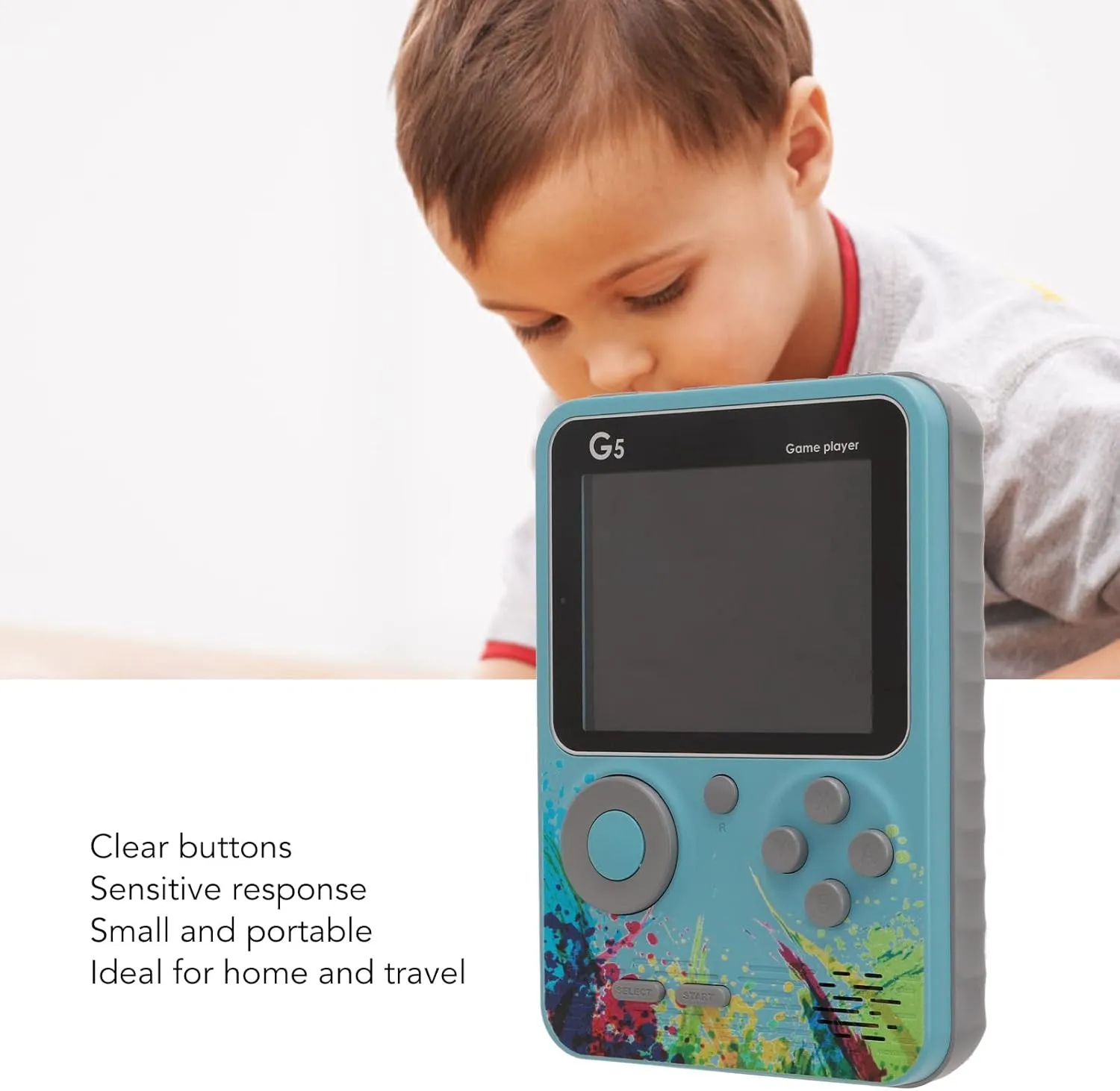 Handheld Game Console with 500 Classic FC Games,3.0-inch LCD Screen Portable Handheld Video Games for Kids and Adult, Support TV(Blue)