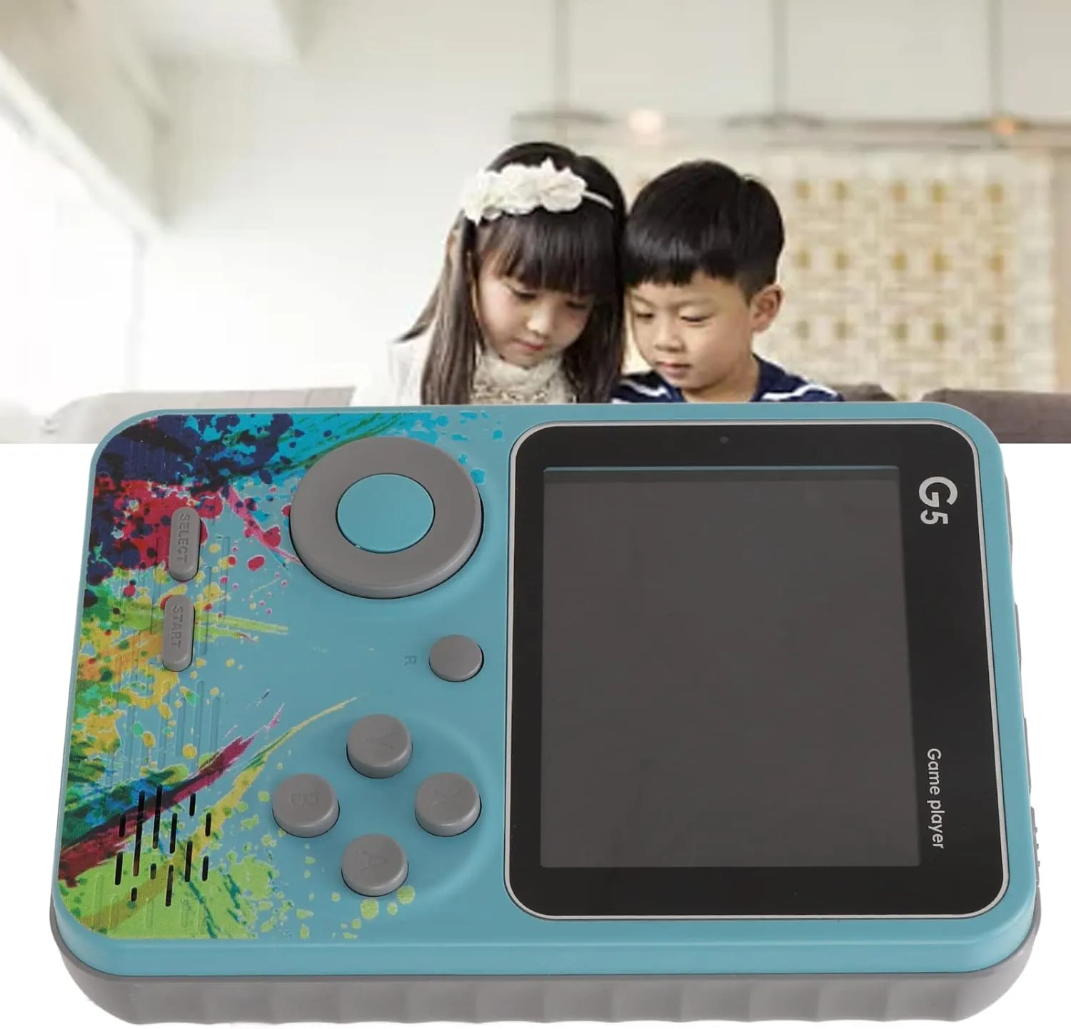 Handheld Game Console with 500 Classic FC Games,3.0-inch LCD Screen Portable Handheld Video Games for Kids and Adult, Support TV(Blue)