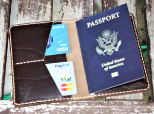 Handmade Cover or Wallet for Passport SINGRAPHUS Horween Leather Brown Chromexcel