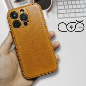 Handmade Premium Cowhide Leather iPhone Case for iPhone 16 Pro/ iPhone 15 Pro / iPhone 14 Pro/ iPhone 13, Engraving iPhone Case, Gift 2024