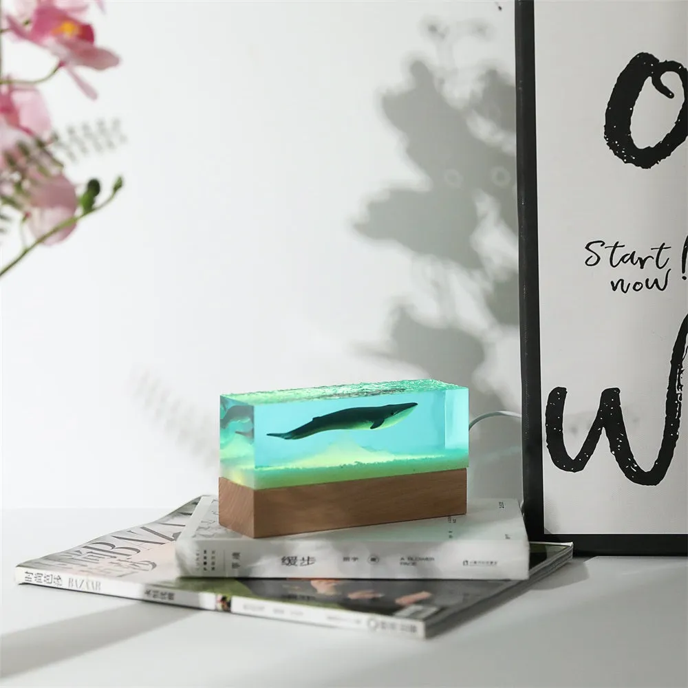 Handmade Resin Whale Ornament Material. Made for parashuteHome.