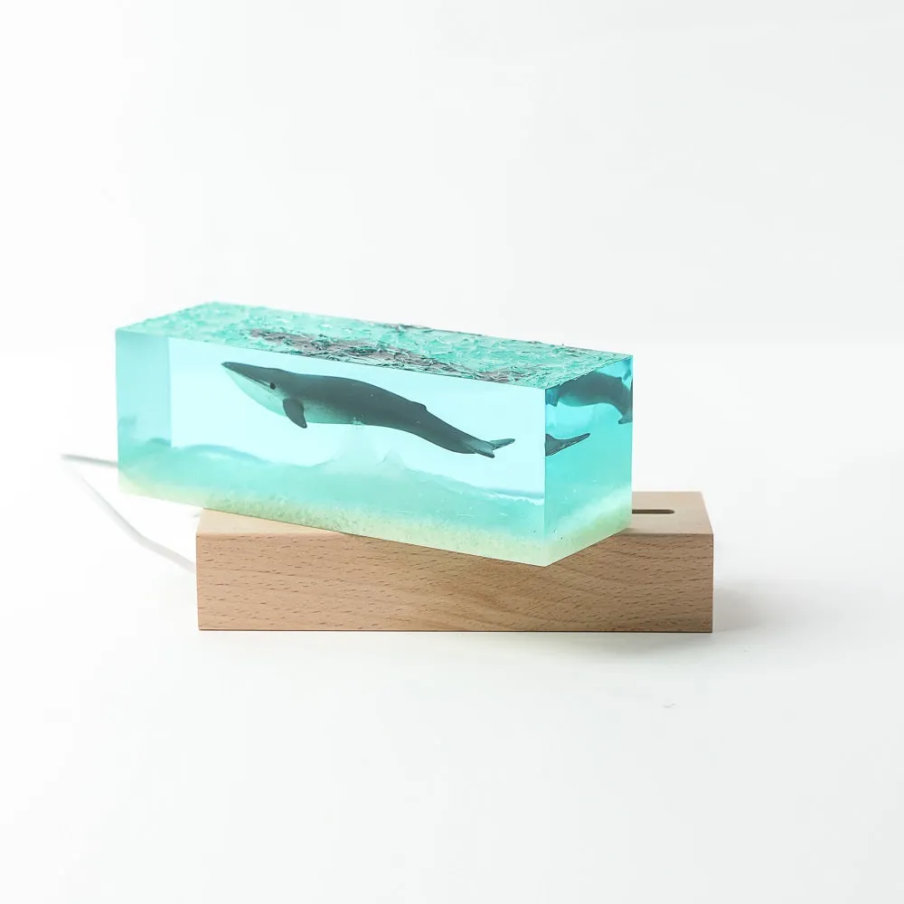 Handmade Resin Whale Ornament Material. Made for parashuteHome.