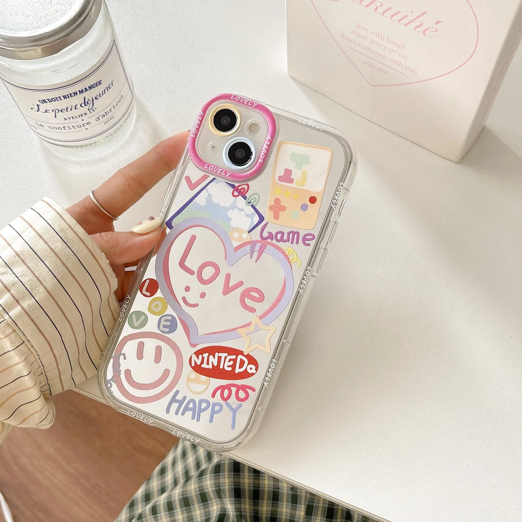 Happy Love Game With Mirror Silicon Phone Case For iPhone 11 Pro Max