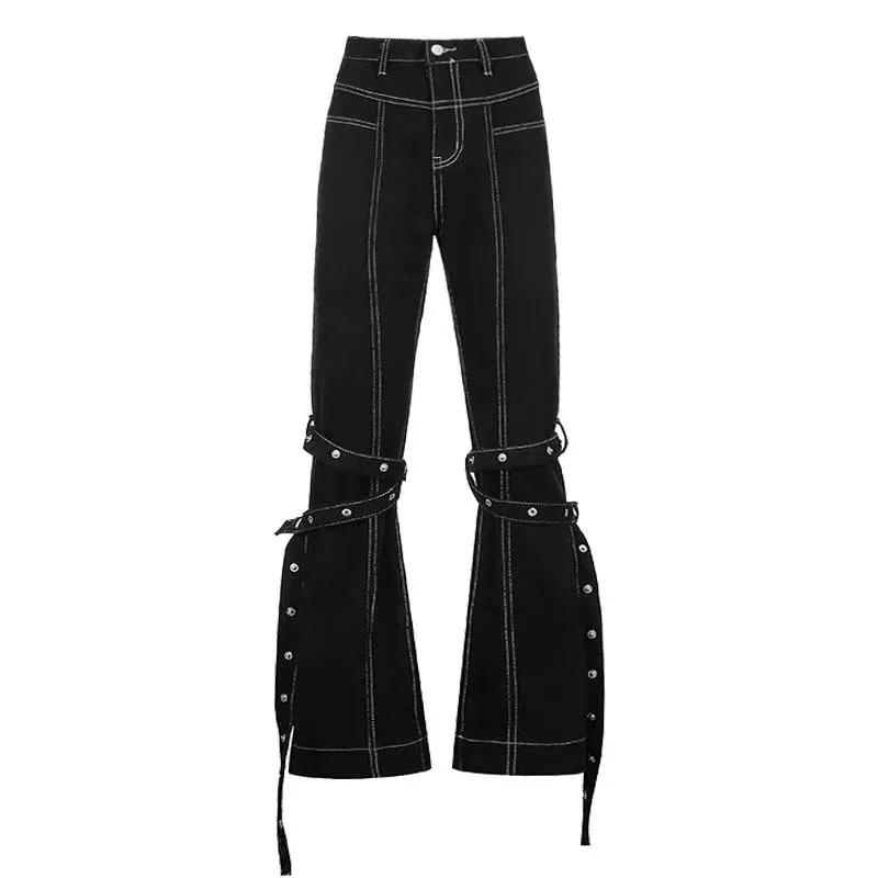 Harajuku Demin Strap Line Pants SD02145