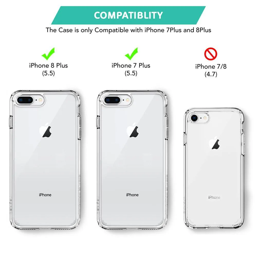 Hard Back Case Cover for iPhone 7 Plus & iPhone 8 Plus