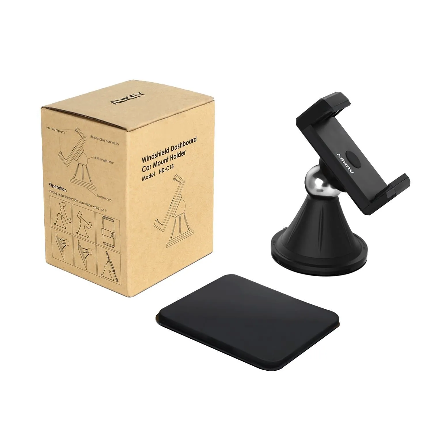 HD-C18 Windshield Dashboard Car Mount Holder