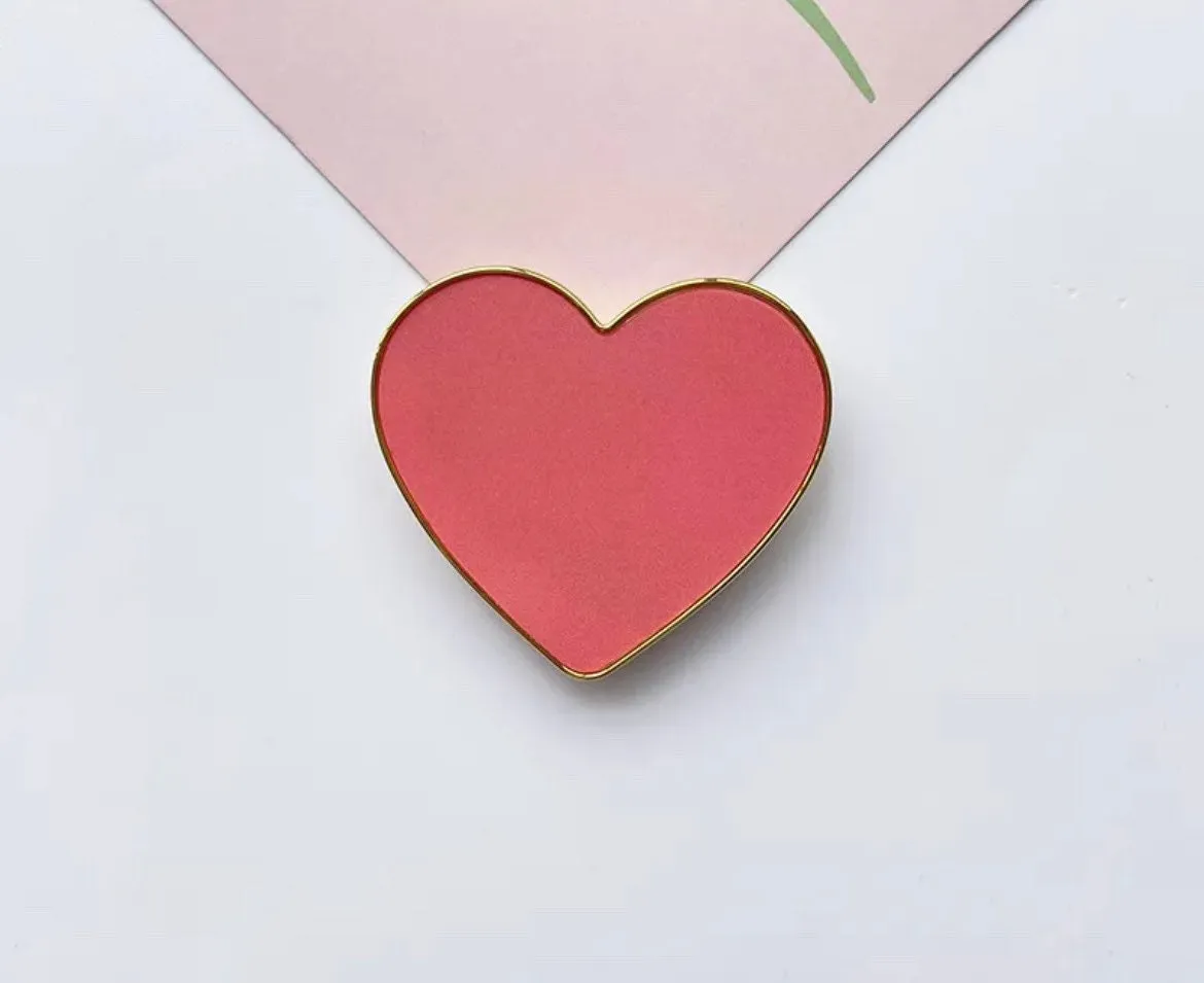 Heart Phone Grip | Tablet | Stand | Holder | Gold Trim | Black | White | Color | Love | Medium | Large | Comfortable | Accessory | Gift