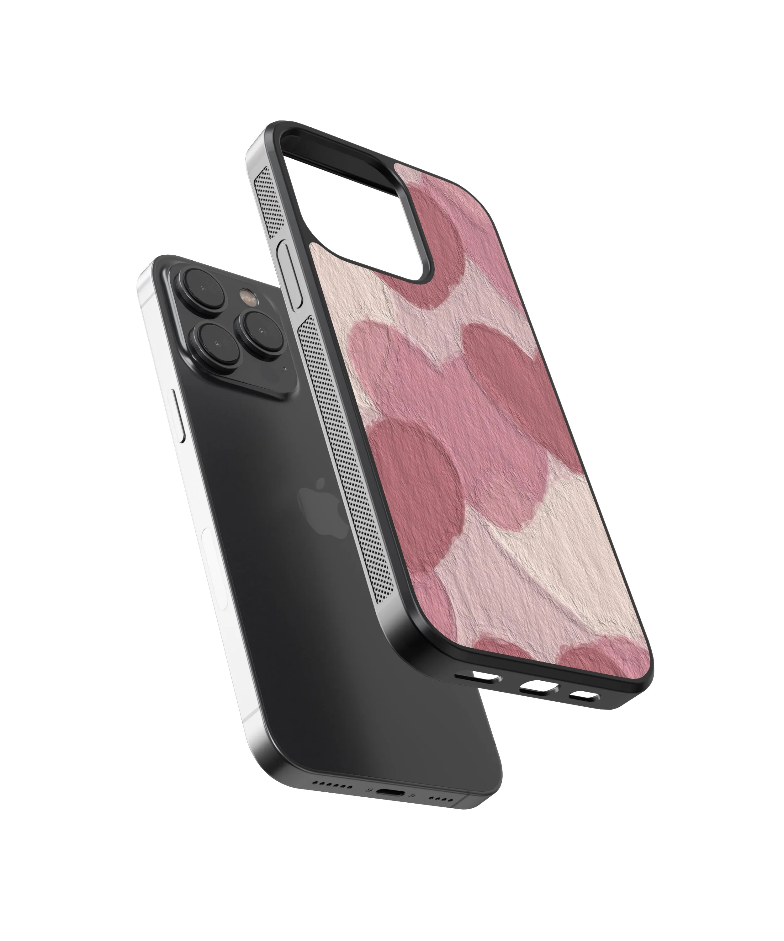 Hearts Aesthetic Glass Phone Case Cover