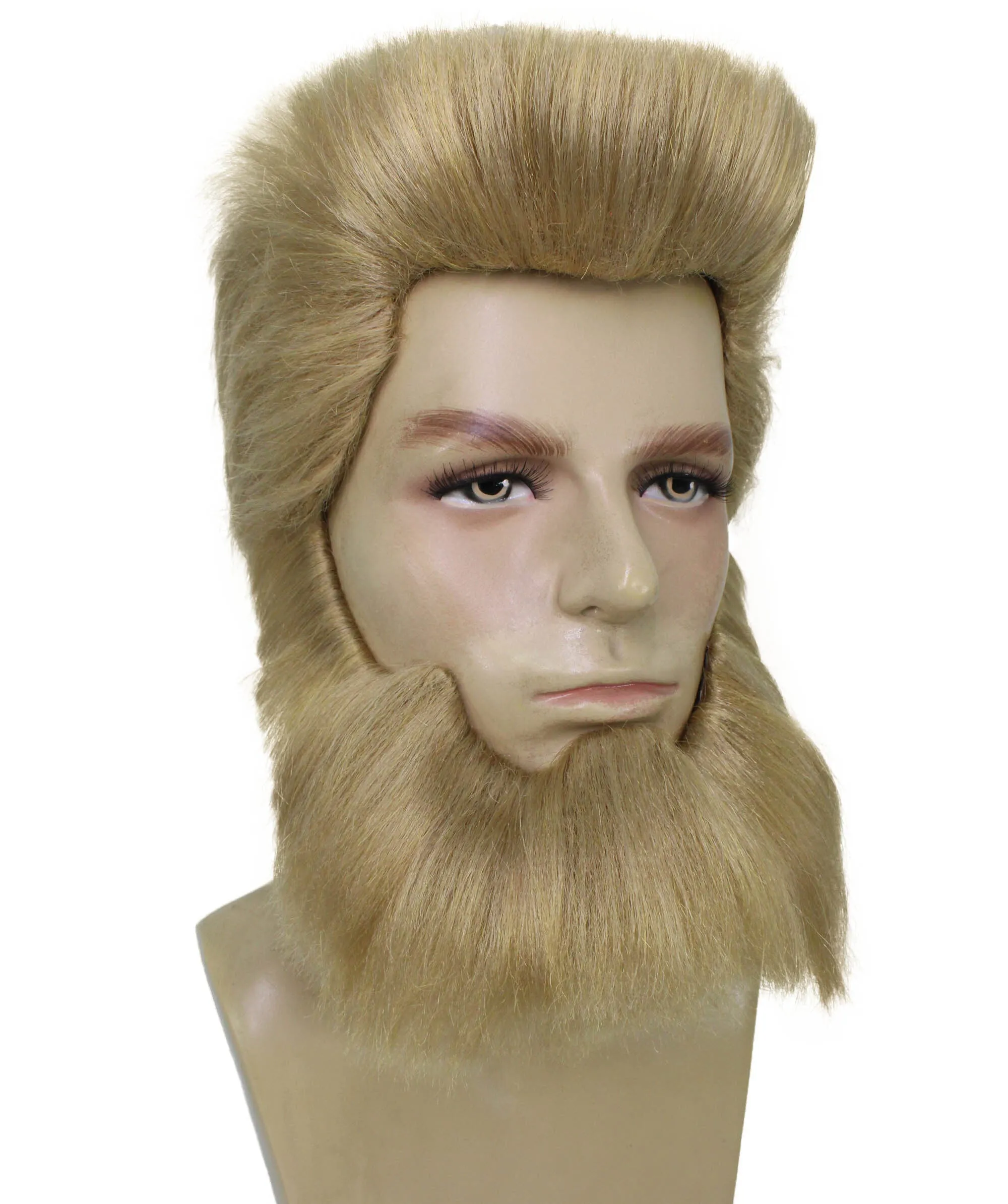 HPO Adult Men's Japanese Historical Anime Villain Character Wig Set | Perfect for Halloween and Cosplay | Flame-retardant Synthetic Fiber