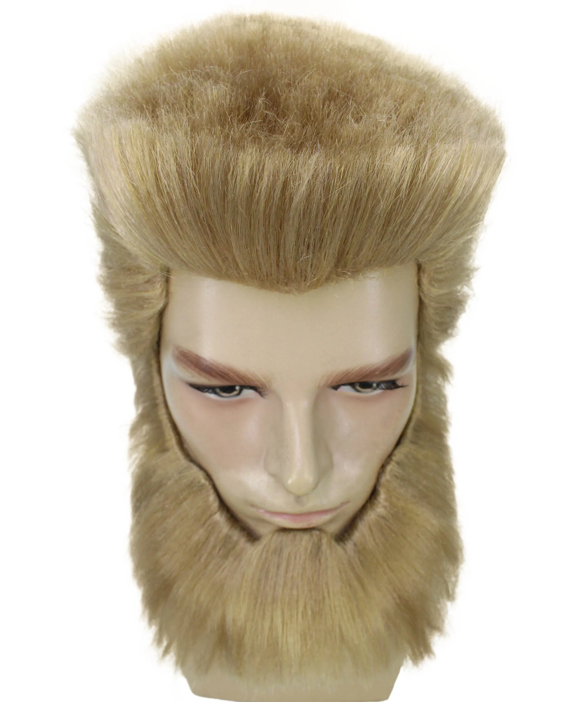 HPO Adult Men's Japanese Historical Anime Villain Character Wig Set | Perfect for Halloween and Cosplay | Flame-retardant Synthetic Fiber