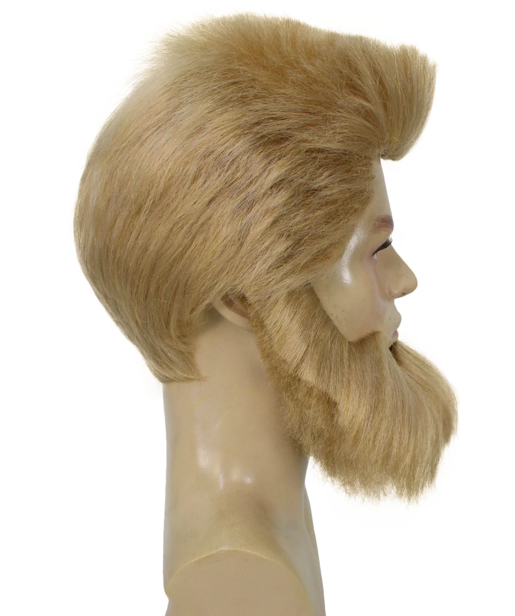 HPO Adult Men's Japanese Historical Anime Villain Character Wig Set | Perfect for Halloween and Cosplay | Flame-retardant Synthetic Fiber