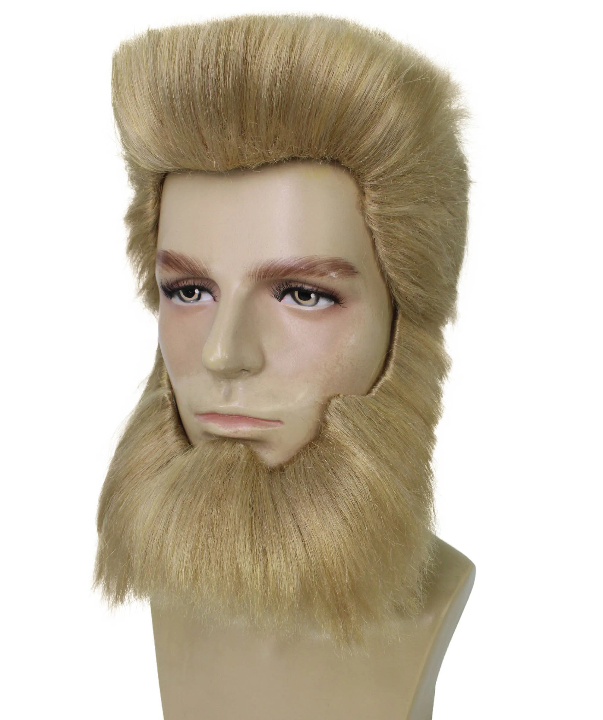 HPO Adult Men's Japanese Historical Anime Villain Character Wig Set | Perfect for Halloween and Cosplay | Flame-retardant Synthetic Fiber