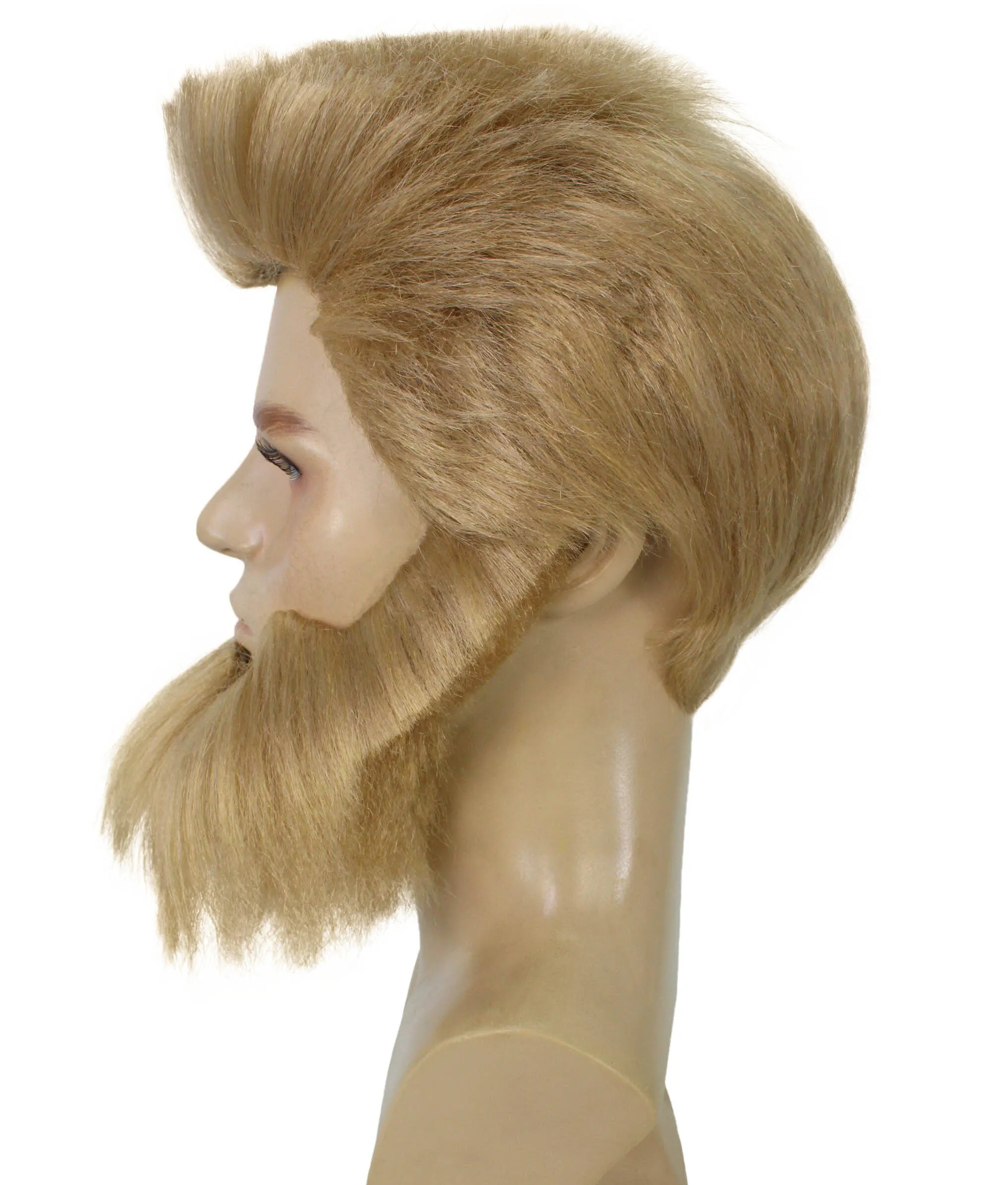 HPO Adult Men's Japanese Historical Anime Villain Character Wig Set | Perfect for Halloween and Cosplay | Flame-retardant Synthetic Fiber