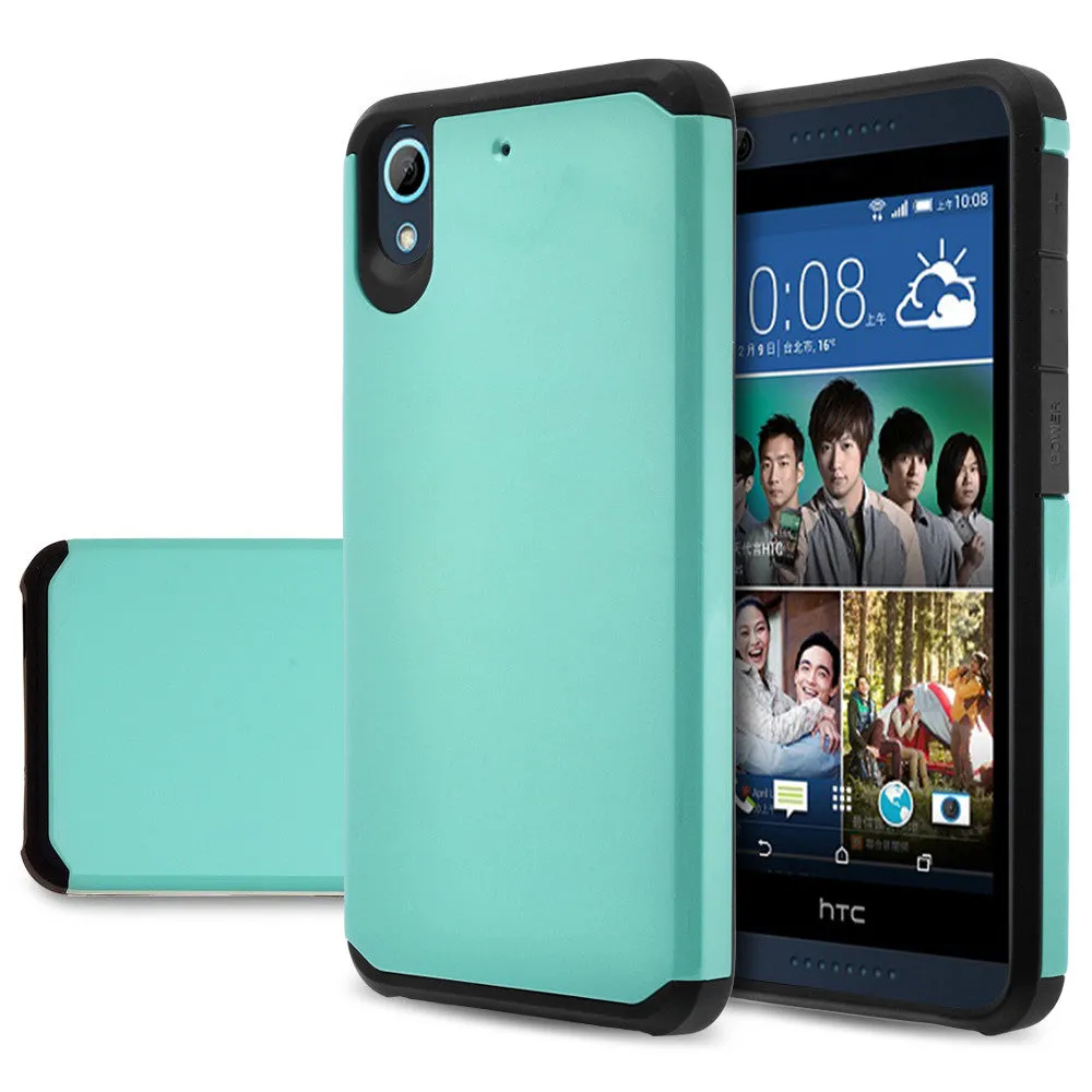 HTC Desire 626 Case, [Impact Resistant] Slim Hybrid Dual Layer Armor Defender Protective Case Cover for HTC Desire 626 - Teal