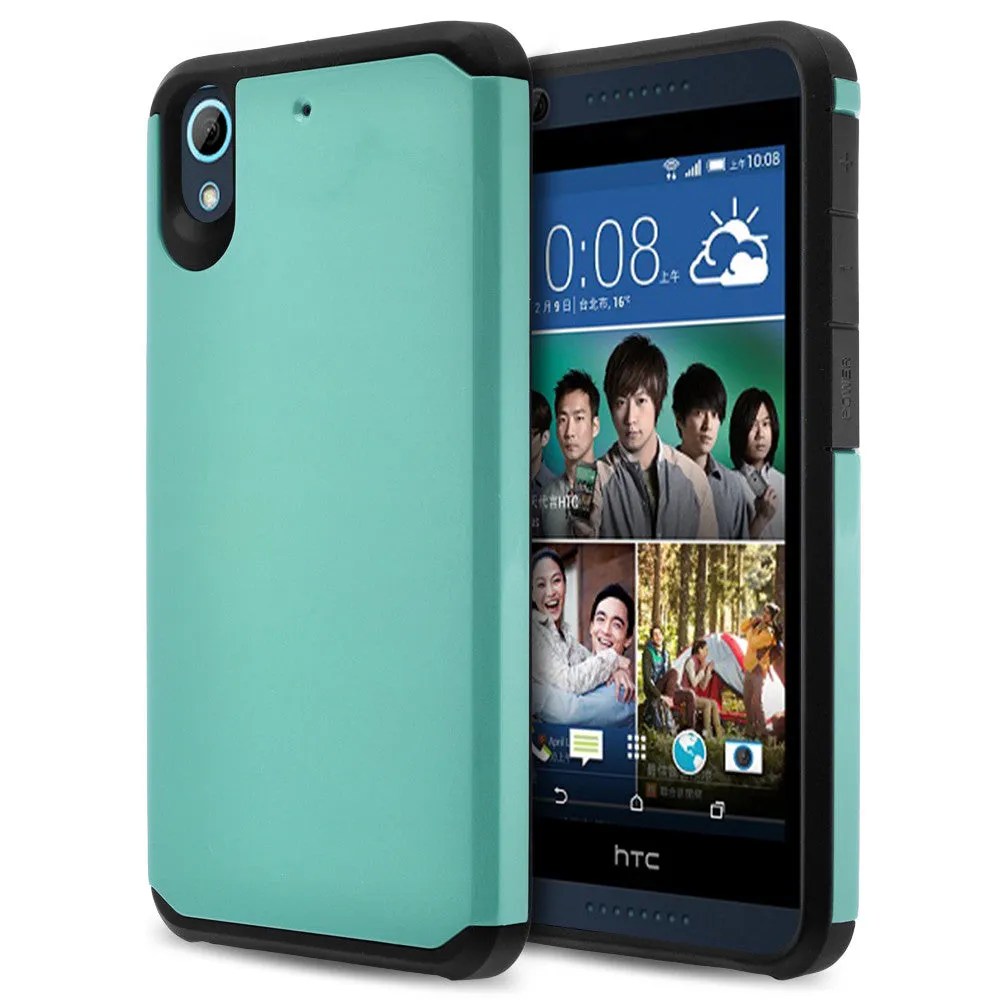 HTC Desire 626 Case, [Impact Resistant] Slim Hybrid Dual Layer Armor Defender Protective Case Cover for HTC Desire 626 - Teal