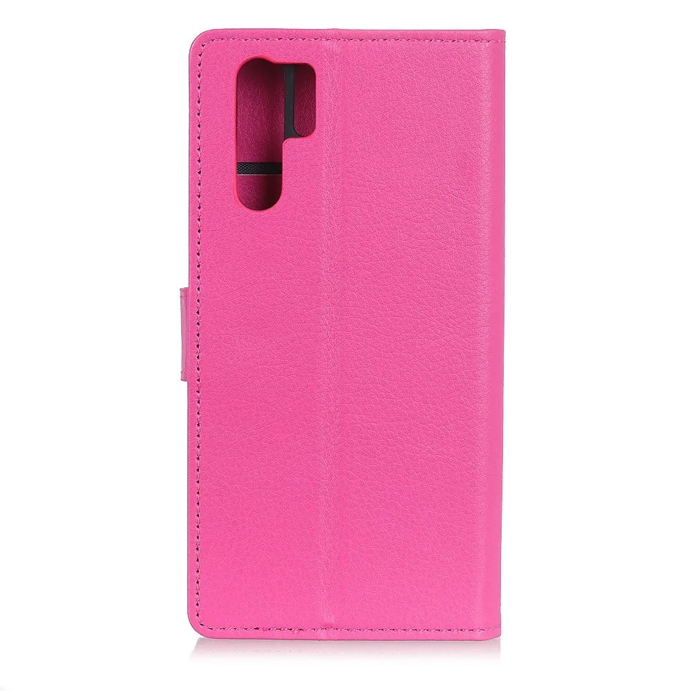 Huawei P30 Pro New Edition / P30 Pro Leather Case Flip Cover Litchi Look - Pink