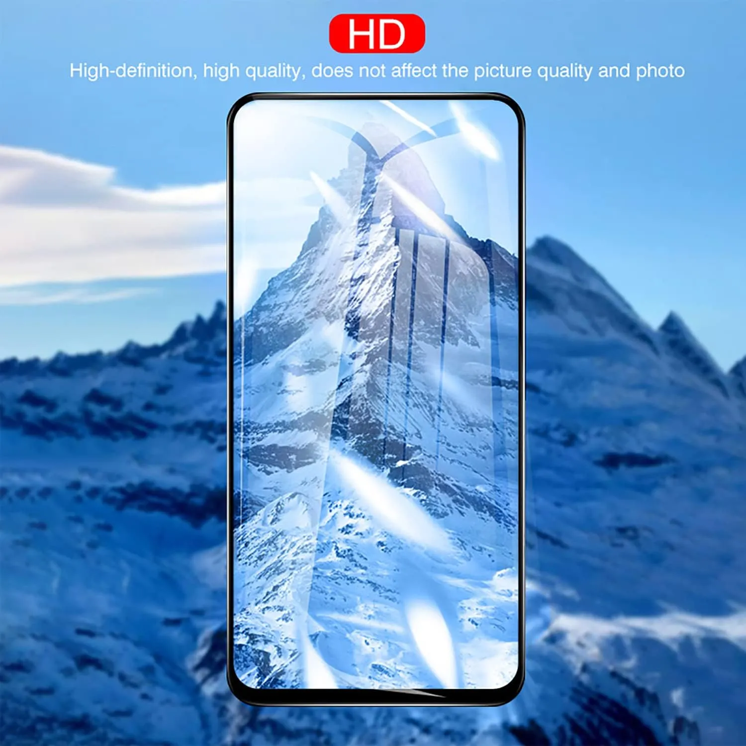 Hugewth Realme C55 Case, Camera Lens Protector with Full Screen Tempered Glass Film (Clear, Special Import)