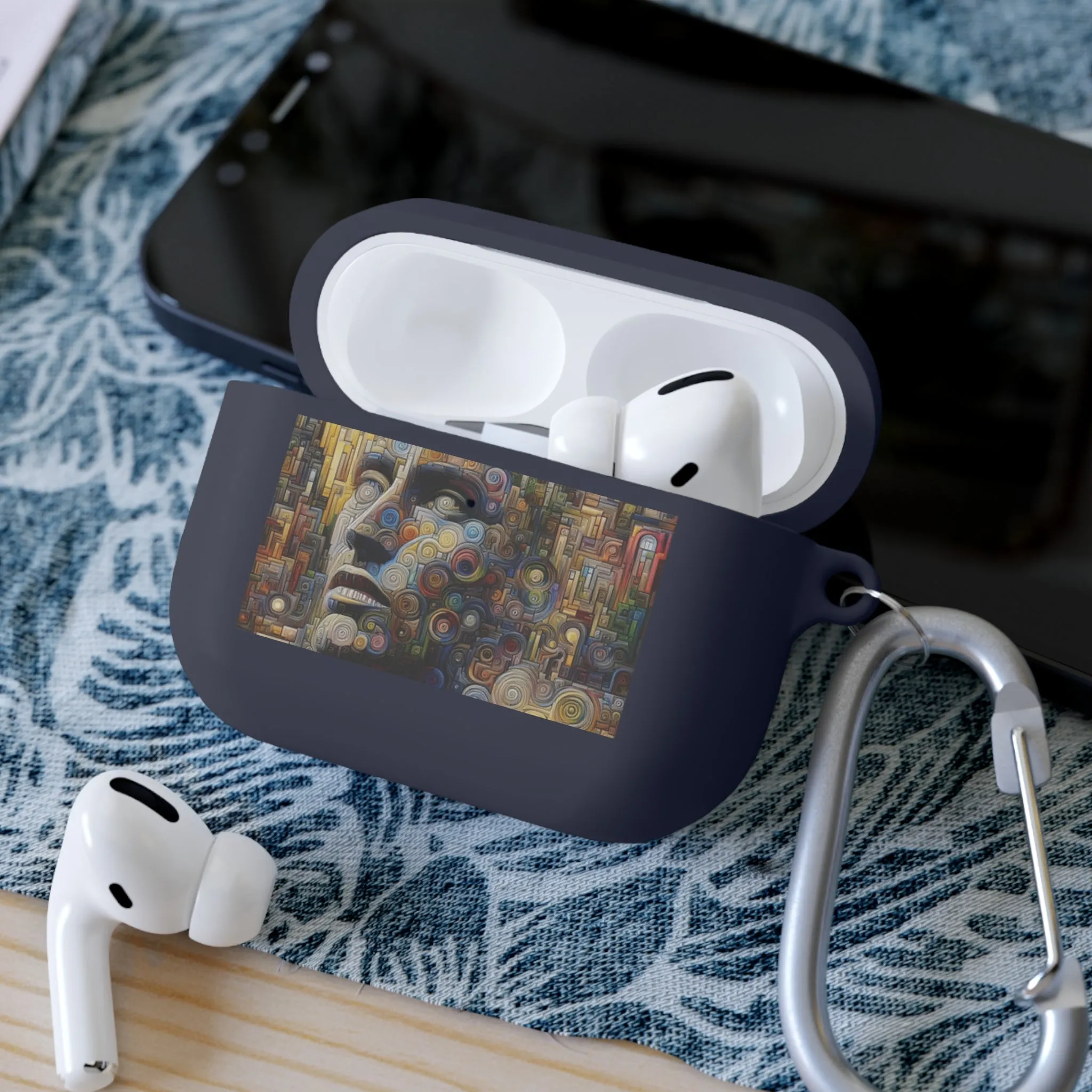 Human face with colorful and abstract design AirPods and AirPods Pro Case Cover