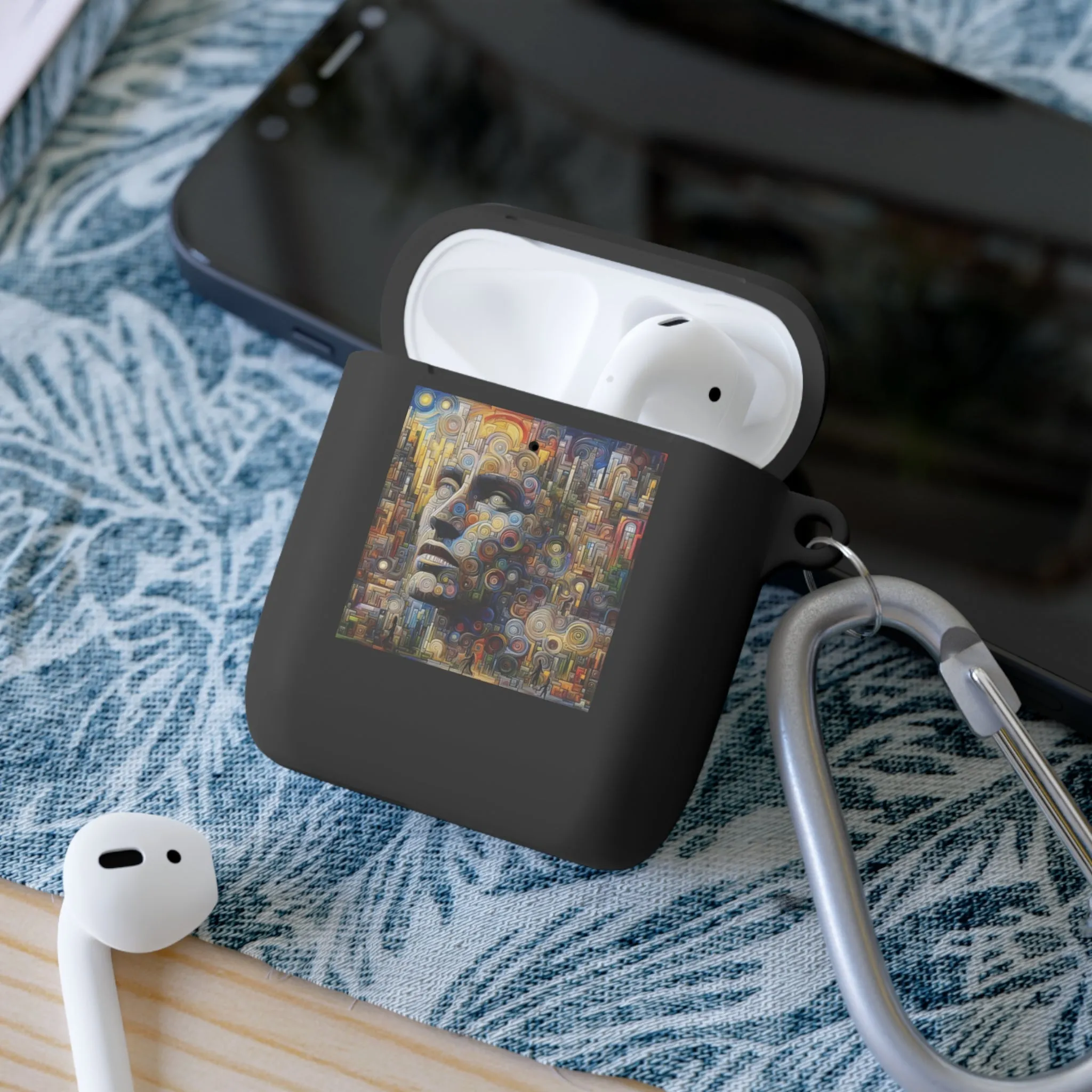 Human face with colorful and abstract design AirPods and AirPods Pro Case Cover