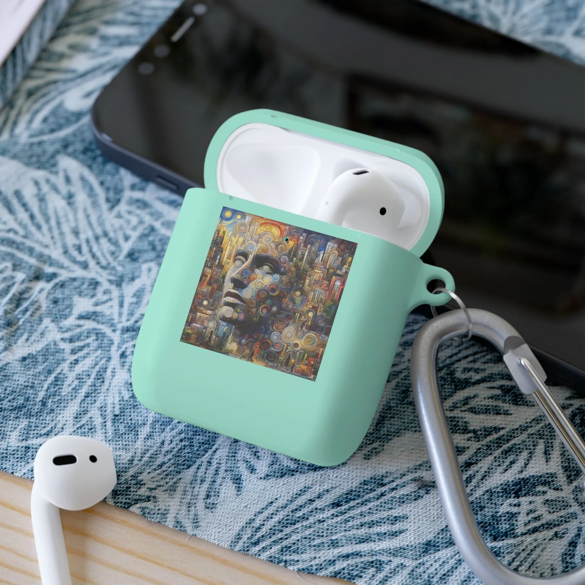 Human face with colorful and abstract design AirPods and AirPods Pro Case Cover