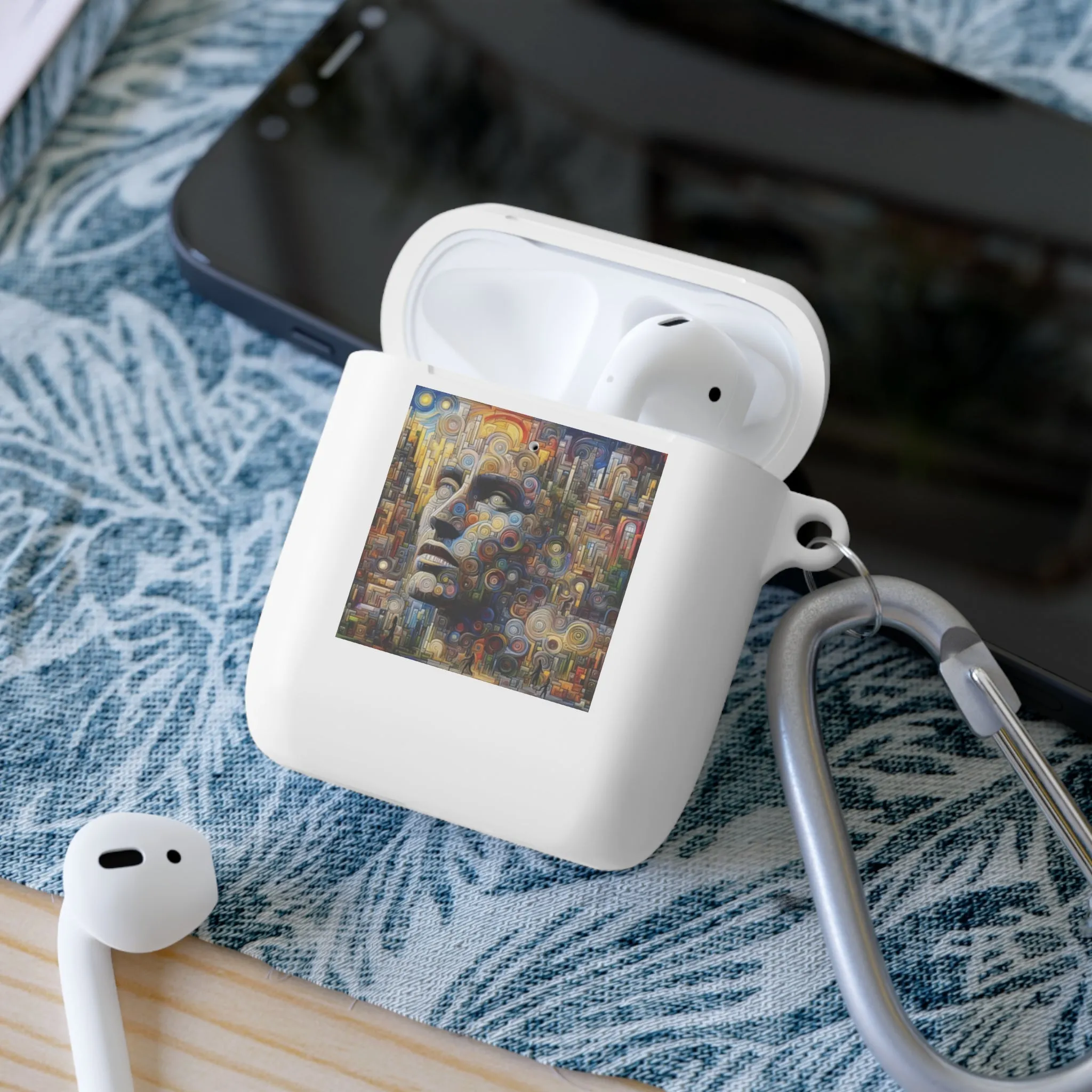 Human face with colorful and abstract design AirPods and AirPods Pro Case Cover
