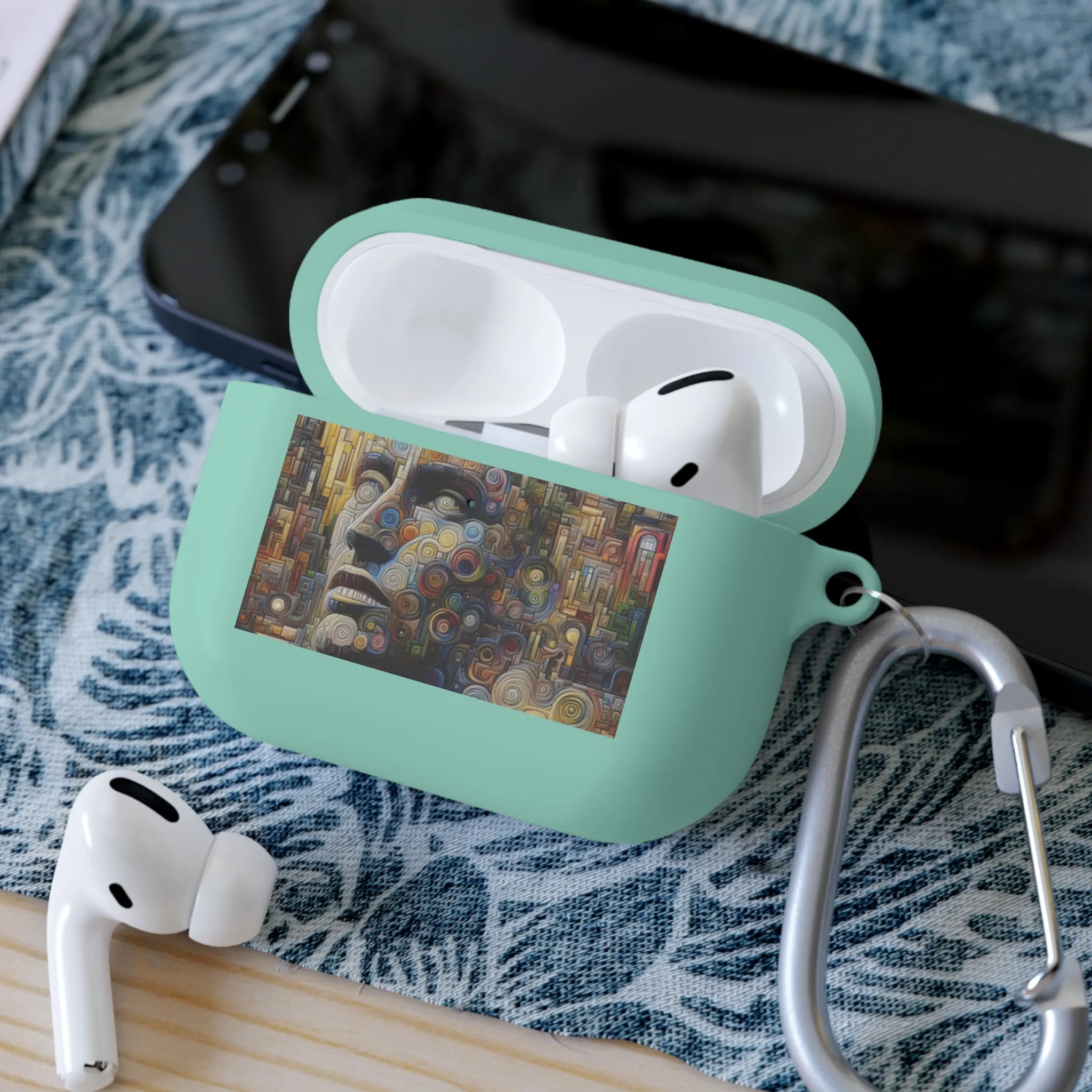 Human face with colorful and abstract design AirPods and AirPods Pro Case Cover