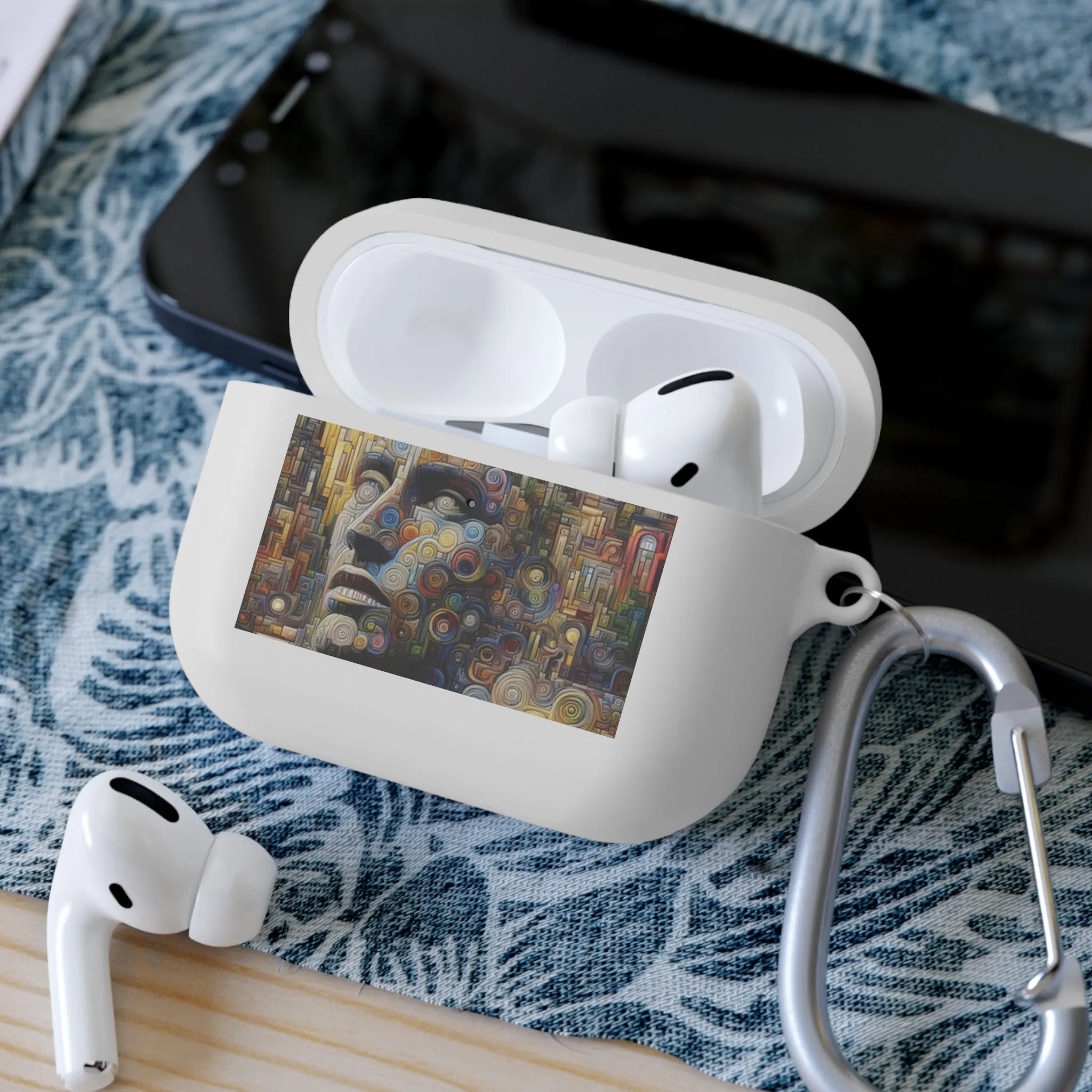 Human face with colorful and abstract design AirPods and AirPods Pro Case Cover