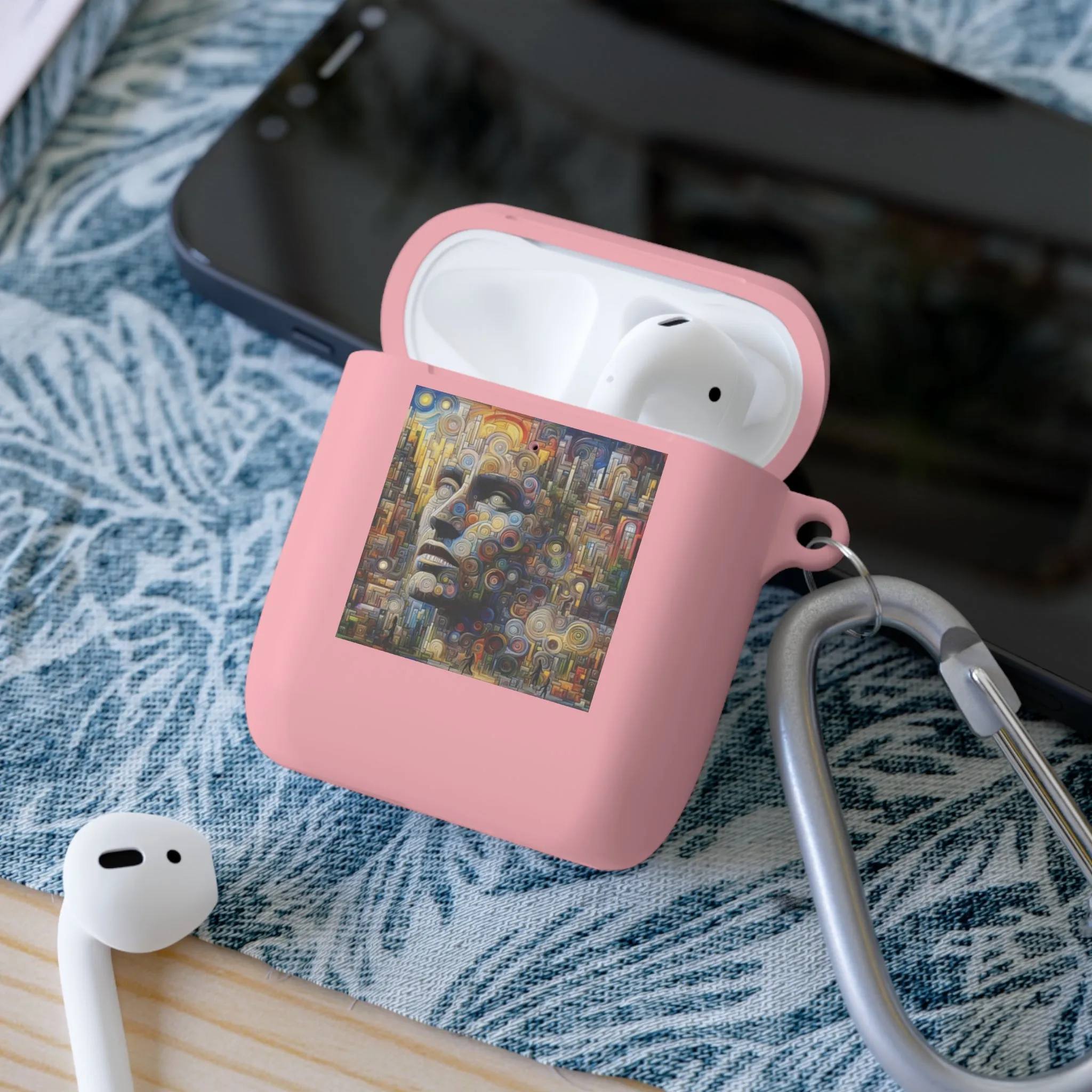 Human face with colorful and abstract design AirPods and AirPods Pro Case Cover