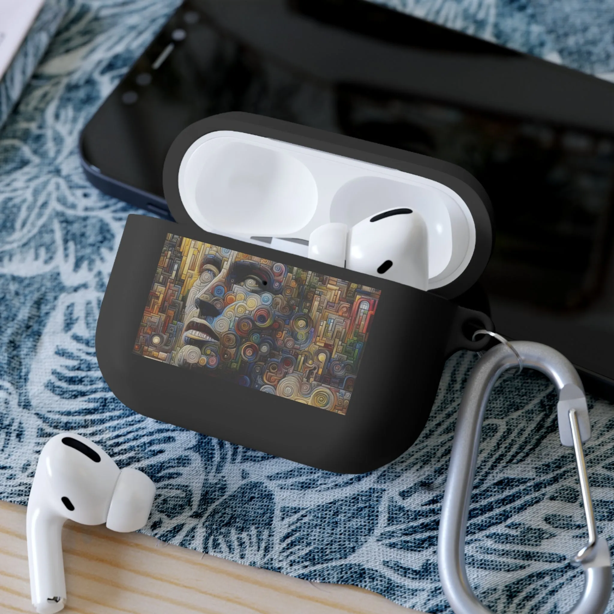 Human face with colorful and abstract design AirPods and AirPods Pro Case Cover