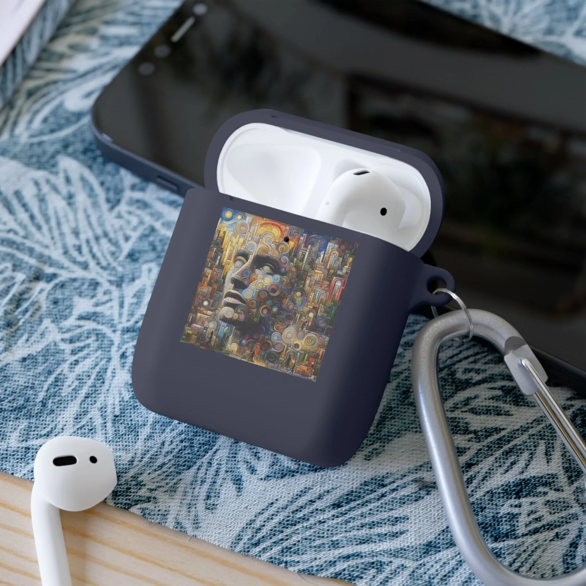 Human face with colorful and abstract design AirPods and AirPods Pro Case Cover