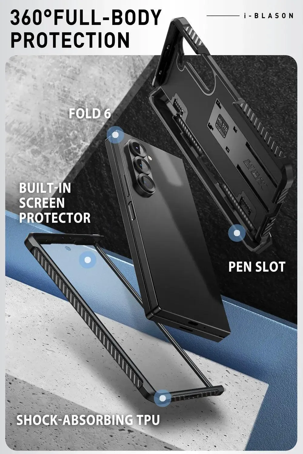 I-BLASON Galaxy Z Fold 6 Armorbox Military-Grade Case