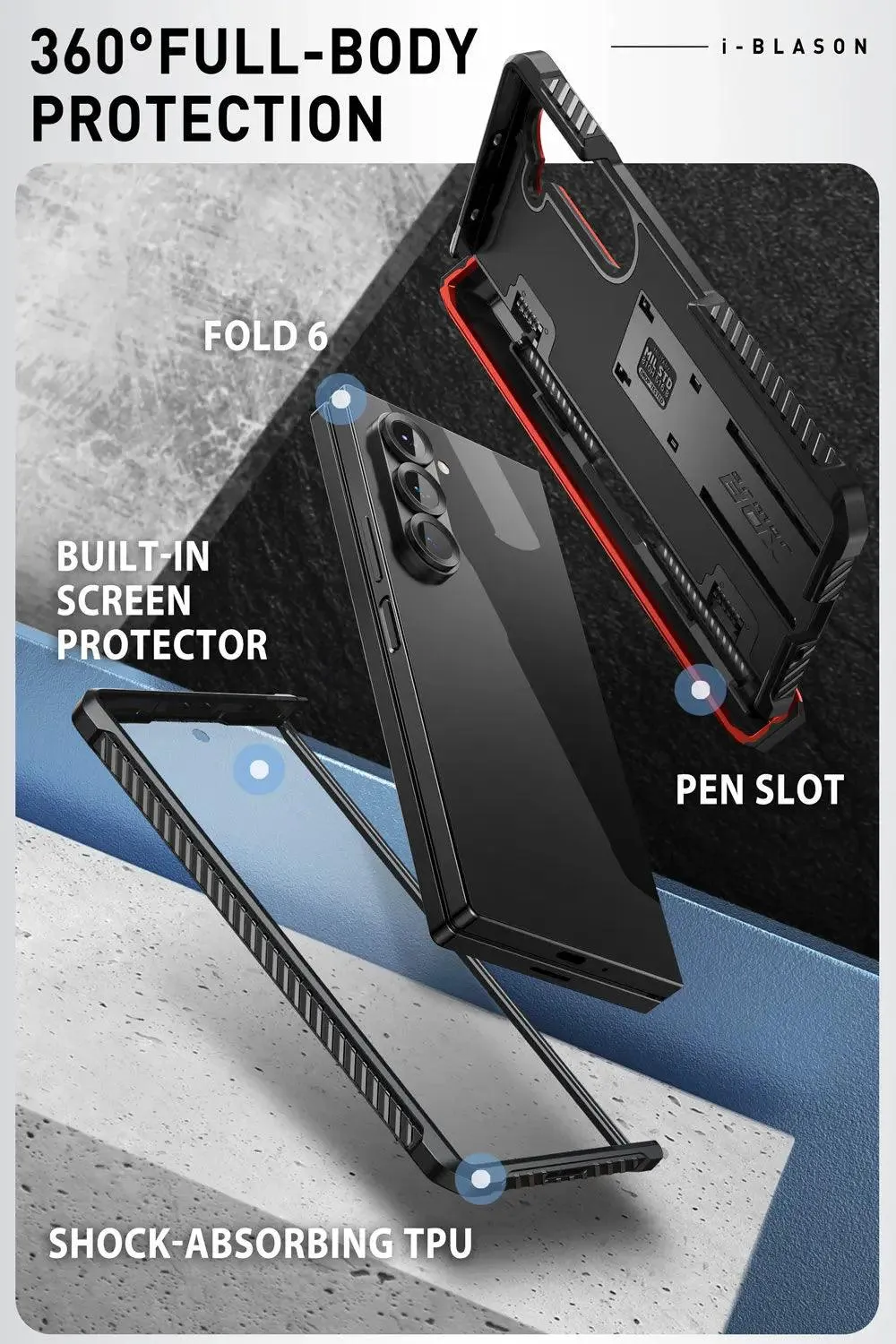 I-BLASON Galaxy Z Fold 6 Armorbox Military-Grade Case