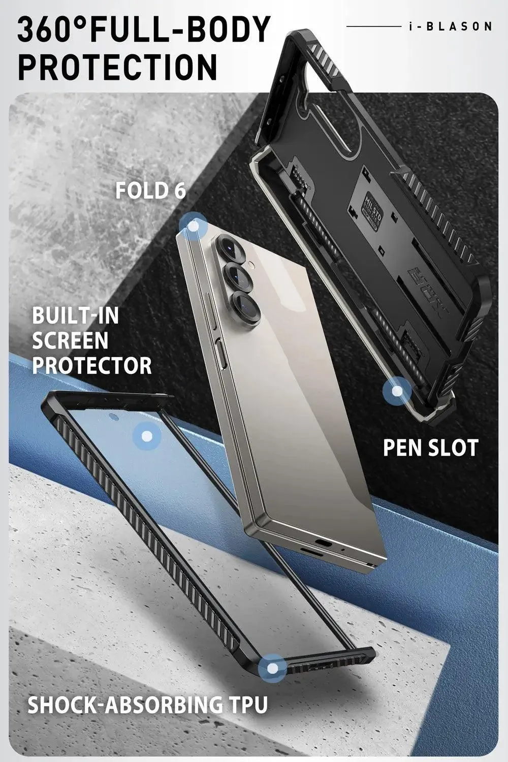 I-BLASON Galaxy Z Fold 6 Armorbox Military-Grade Case
