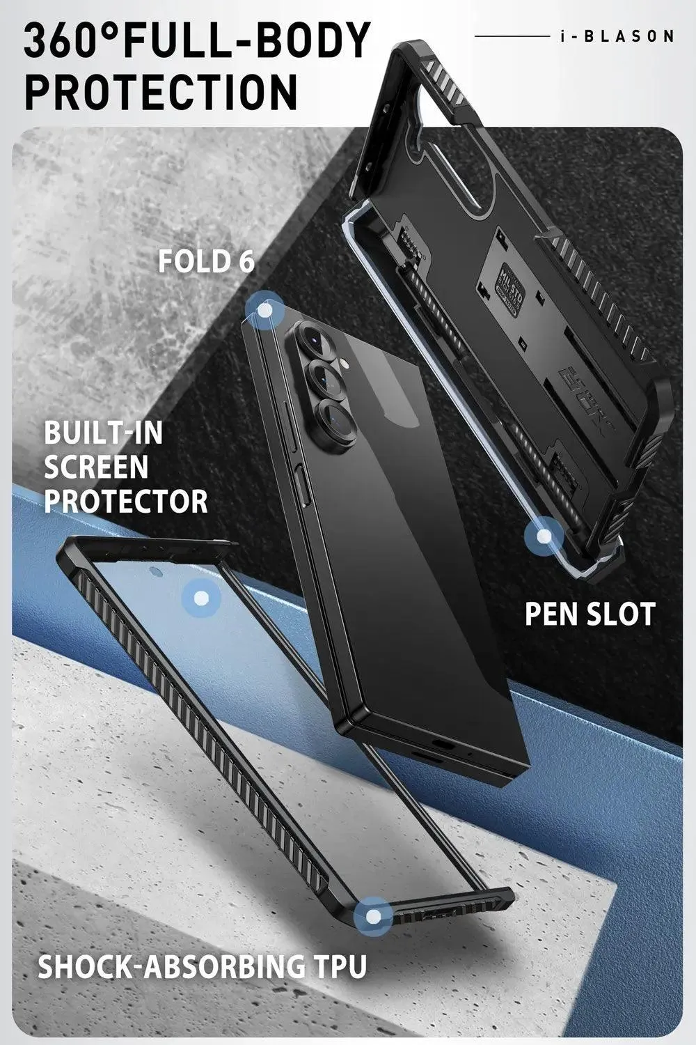 I-BLASON Galaxy Z Fold 6 Armorbox Military-Grade Case