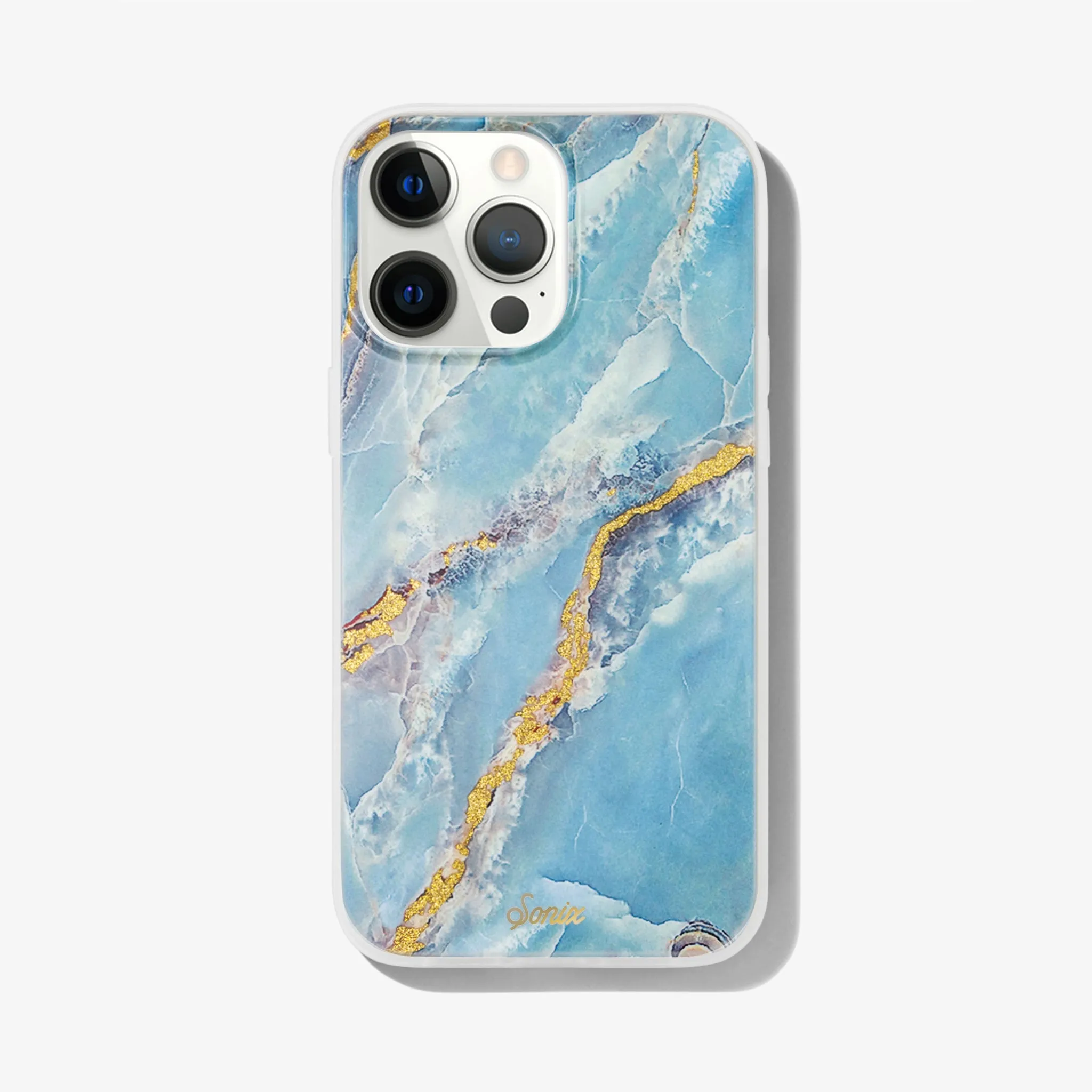 Ice Blue Marble MagSafe® Compatible iPhone Case